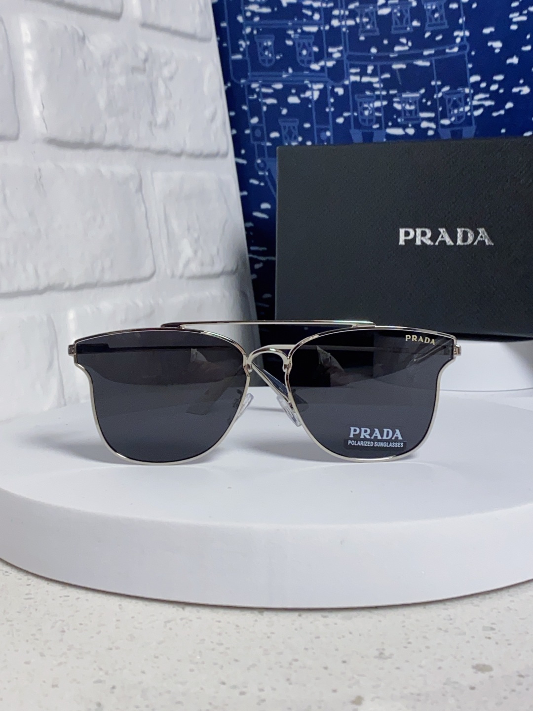 Prada普拉达 2025新款飞行员眼镜偏光太阳镜钓鱼出游驾驶墨镜男士开车专用 男女通用