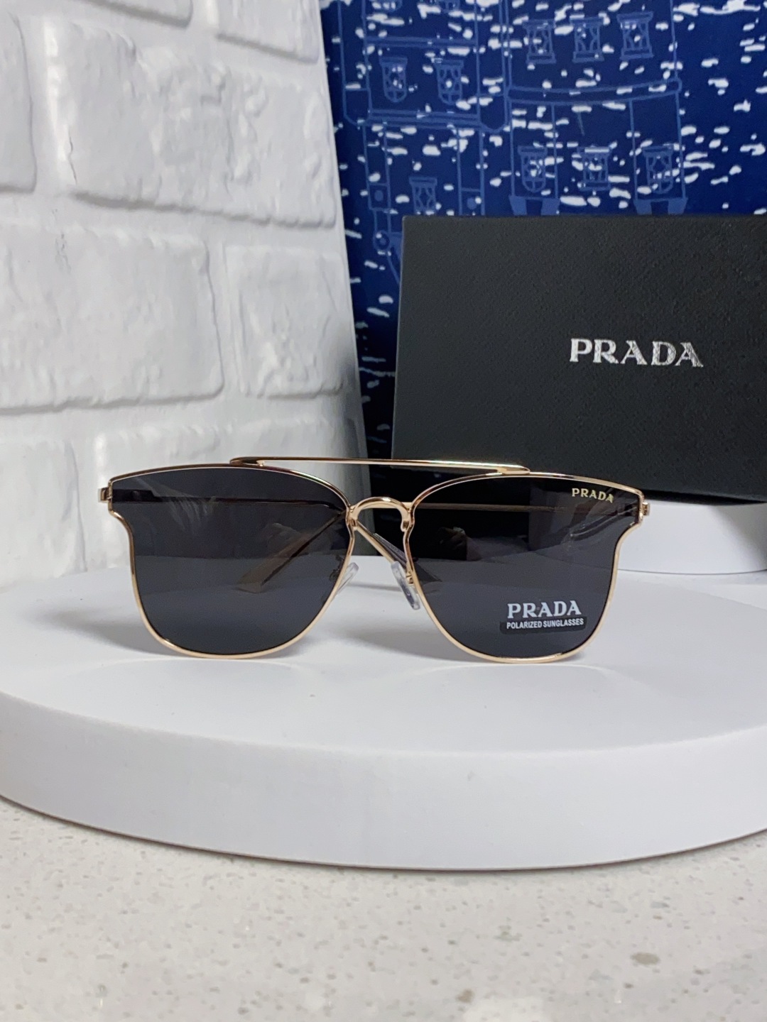 Prada普拉达 2025新款飞行员眼镜偏光太阳镜钓鱼出游驾驶墨镜男士开车专用 男女通用