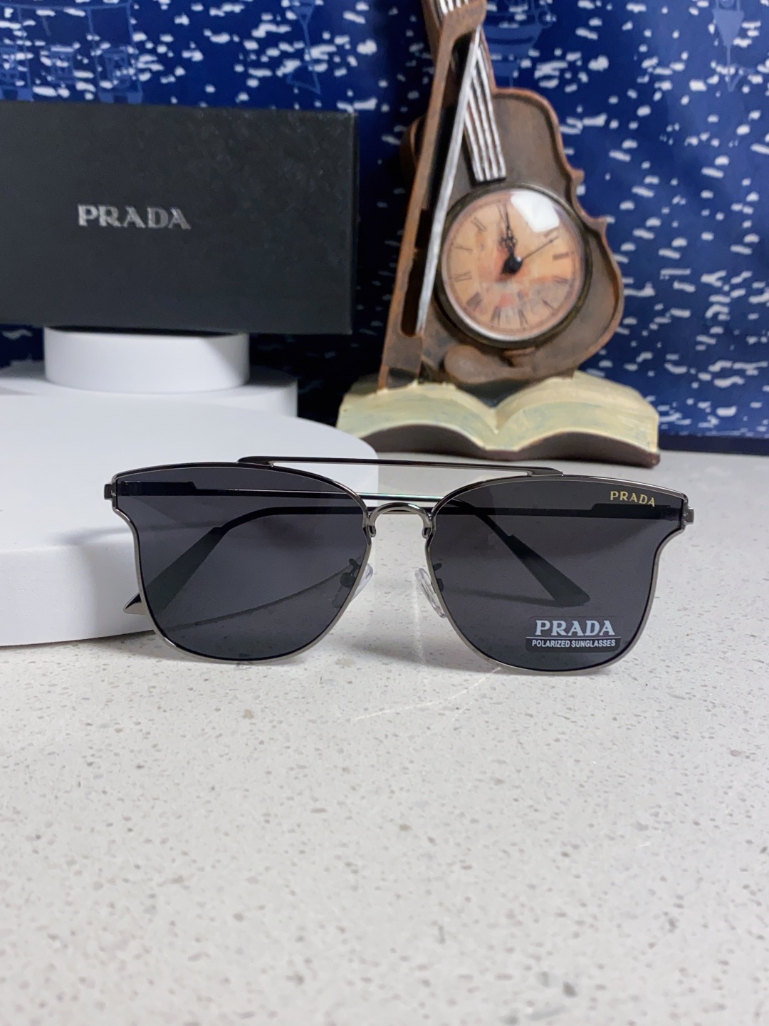 Prada普拉达 2025新款飞行员眼镜偏光太阳镜钓鱼出游驾驶墨镜男士开车专用 男女通用