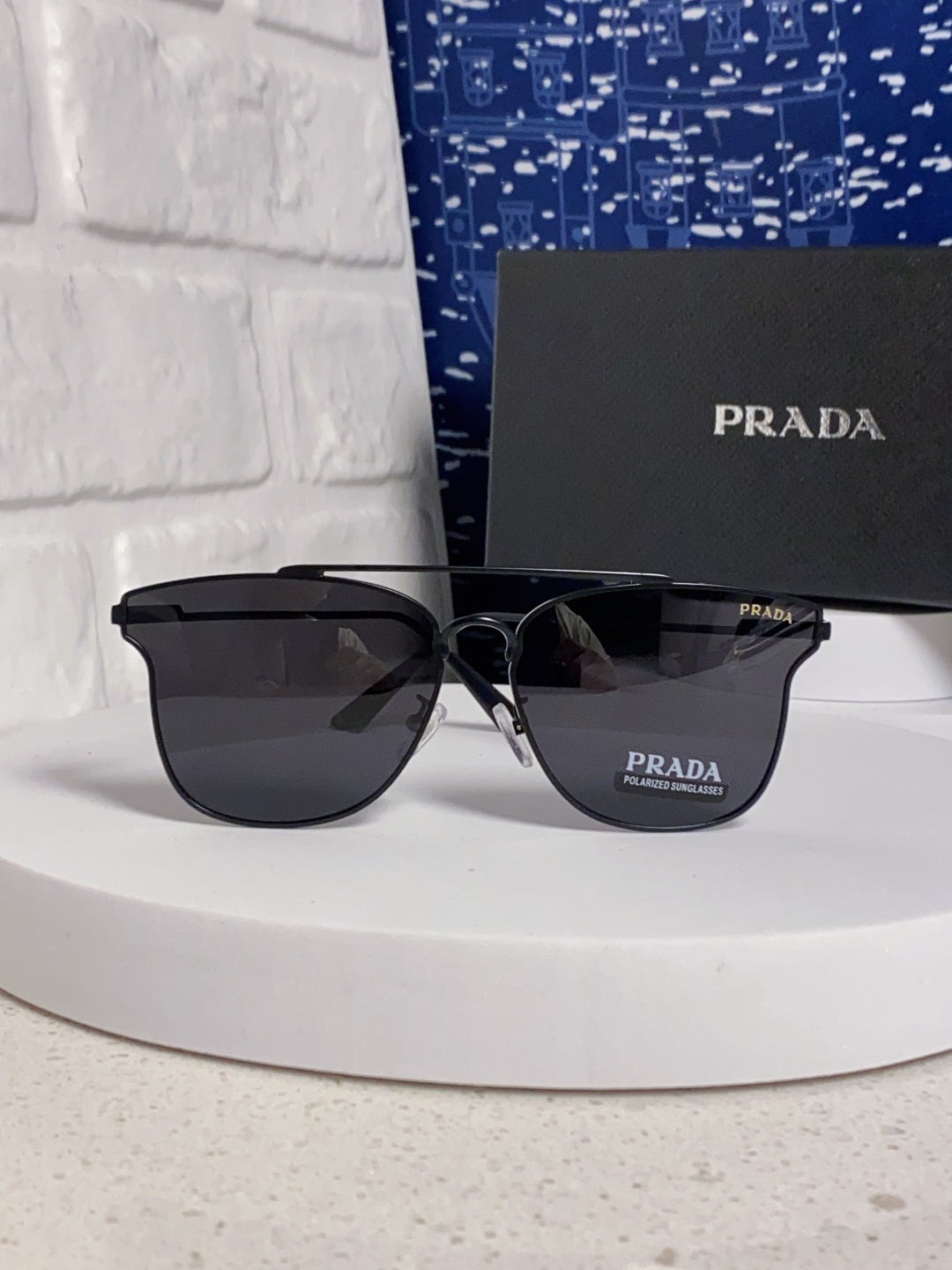 Prada普拉达 2025新款飞行员眼镜偏光太阳镜钓鱼出游驾驶墨镜男士开车专用 男女通用