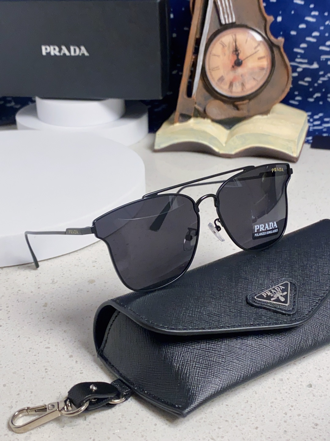Prada普拉达 2025新款飞行员眼镜偏光太阳镜钓鱼出游驾驶墨镜男士开车专用 男女通用