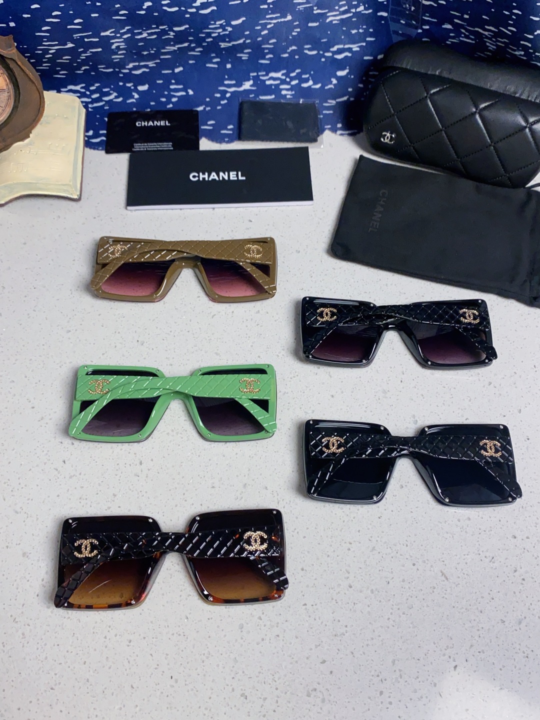 Chanel香奈儿 2025新款高级感星空方形大框偏光墨镜女气质优雅防紫外线太阳镜街拍开车