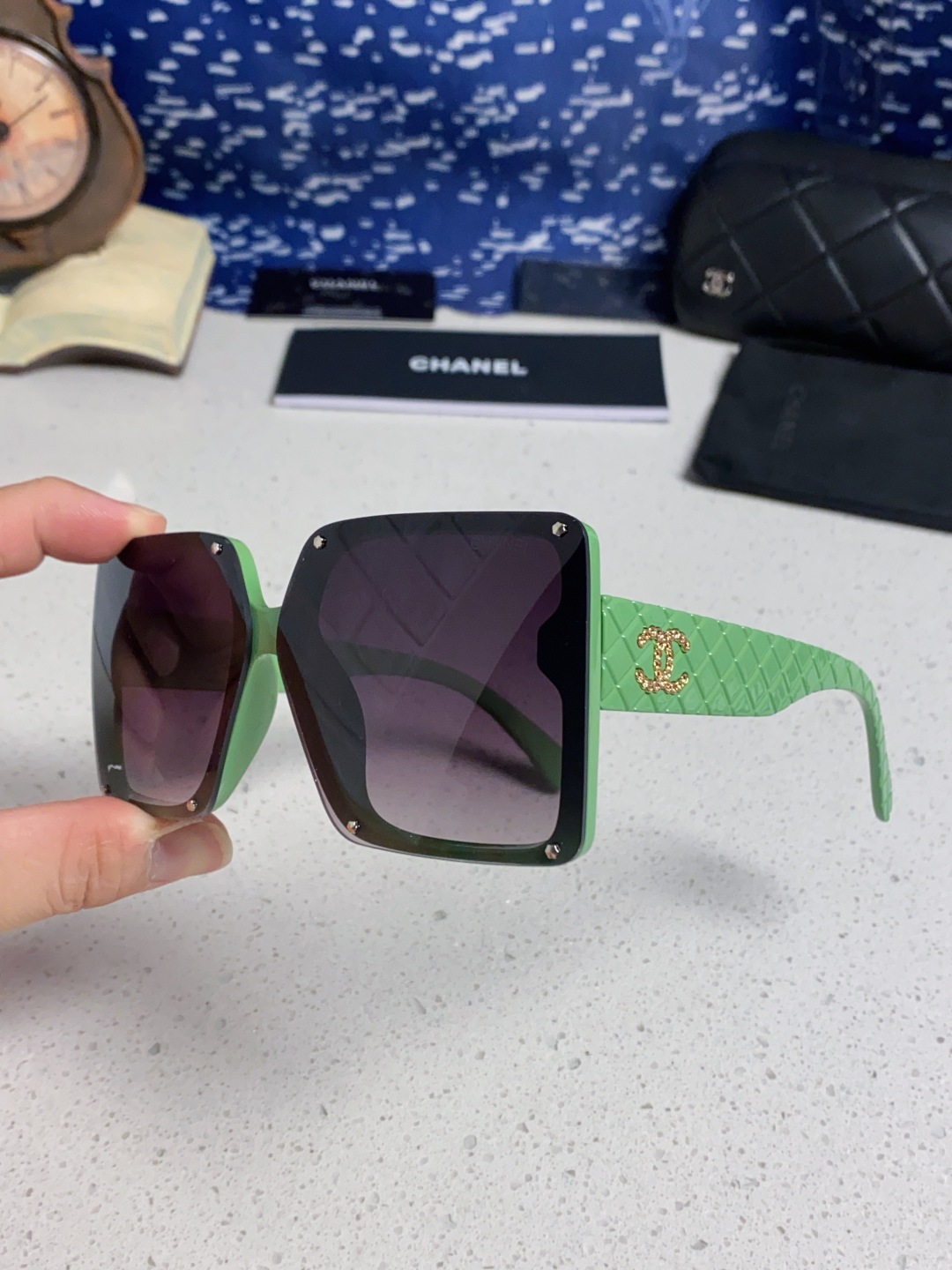 Chanel香奈儿 2025新款高级感星空方形大框偏光墨镜女气质优雅防紫外线太阳镜街拍开车