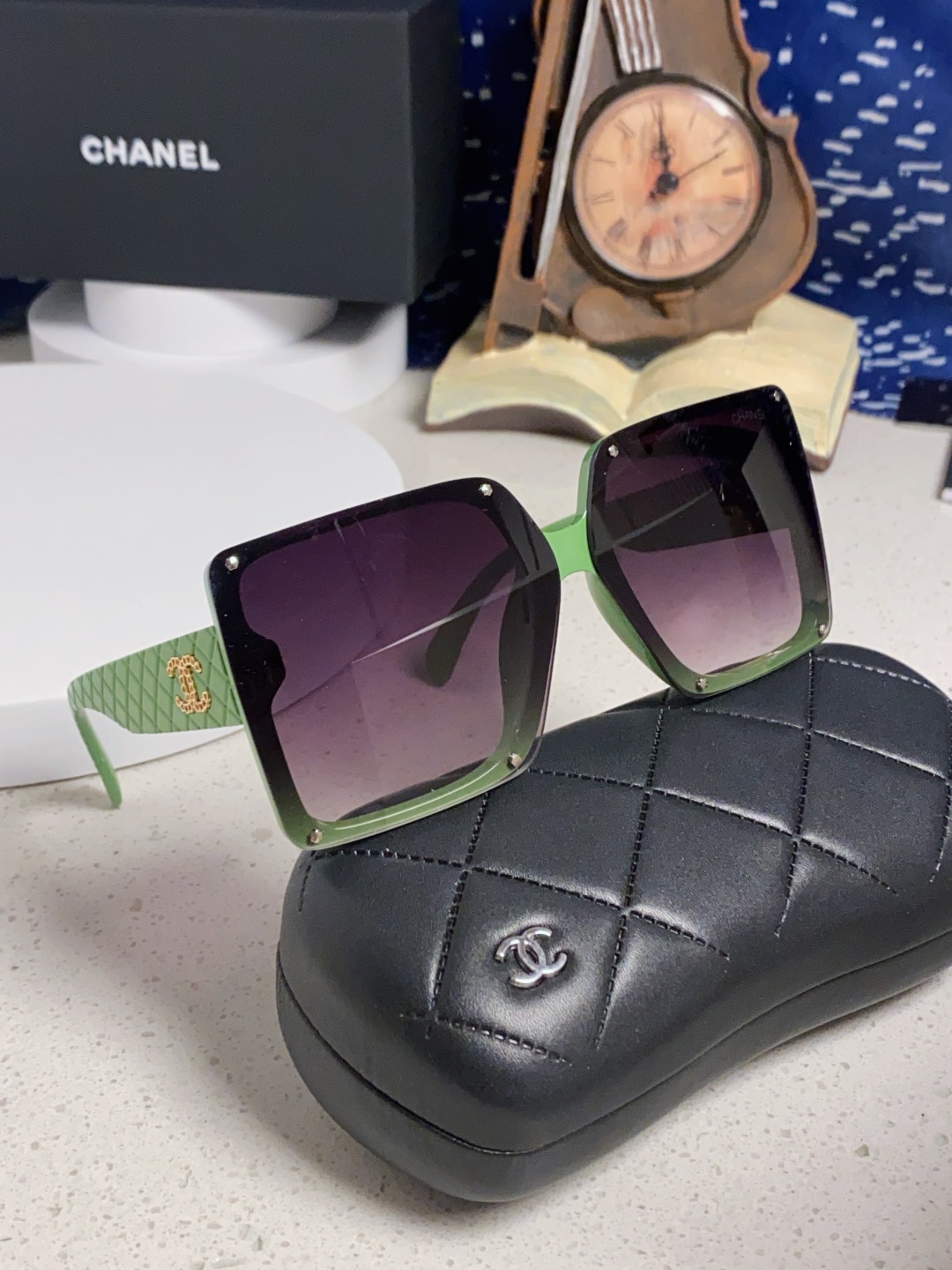 Chanel香奈儿 2025新款高级感星空方形大框偏光墨镜女气质优雅防紫外线太阳镜街拍开车