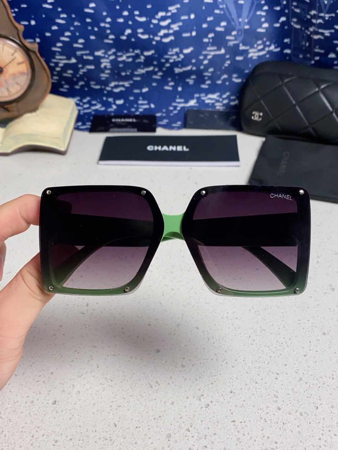 Chanel香奈儿 2025新款高级感星空方形大框偏光墨镜女气质优雅防紫外线太阳镜街拍开车