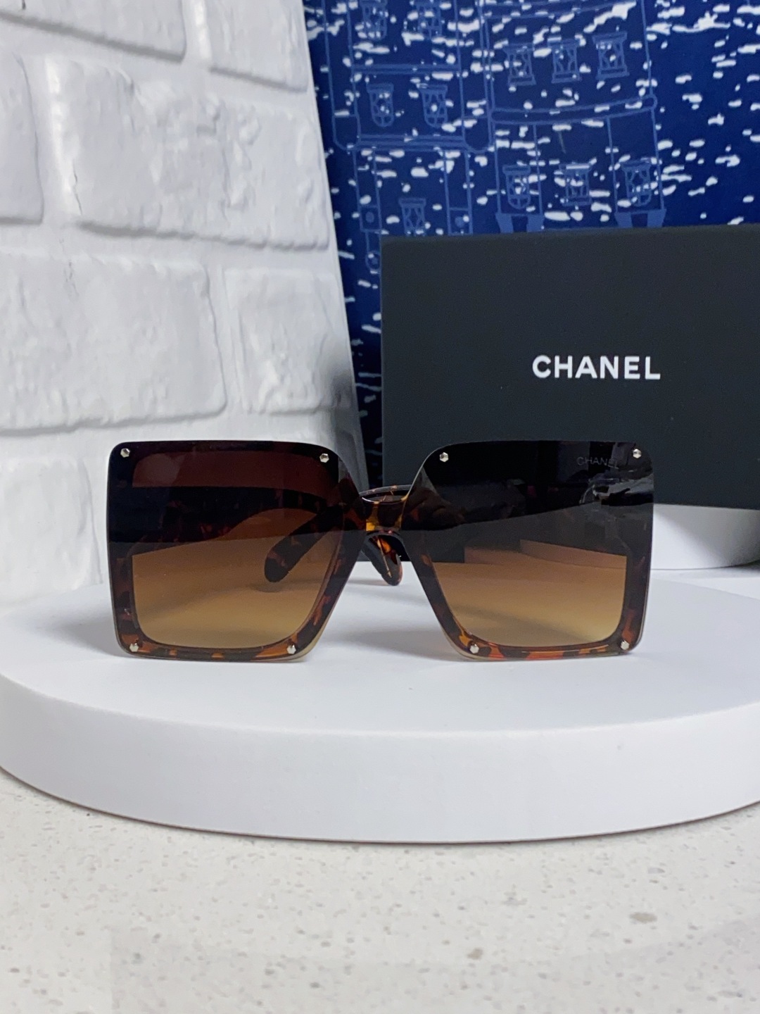 Chanel香奈儿 2025新款高级感星空方形大框偏光墨镜女气质优雅防紫外线太阳镜街拍开车