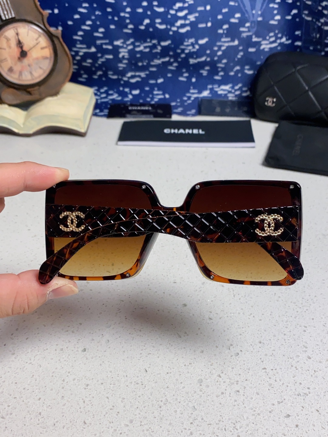 Chanel香奈儿 2025新款高级感星空方形大框偏光墨镜女气质优雅防紫外线太阳镜街拍开车