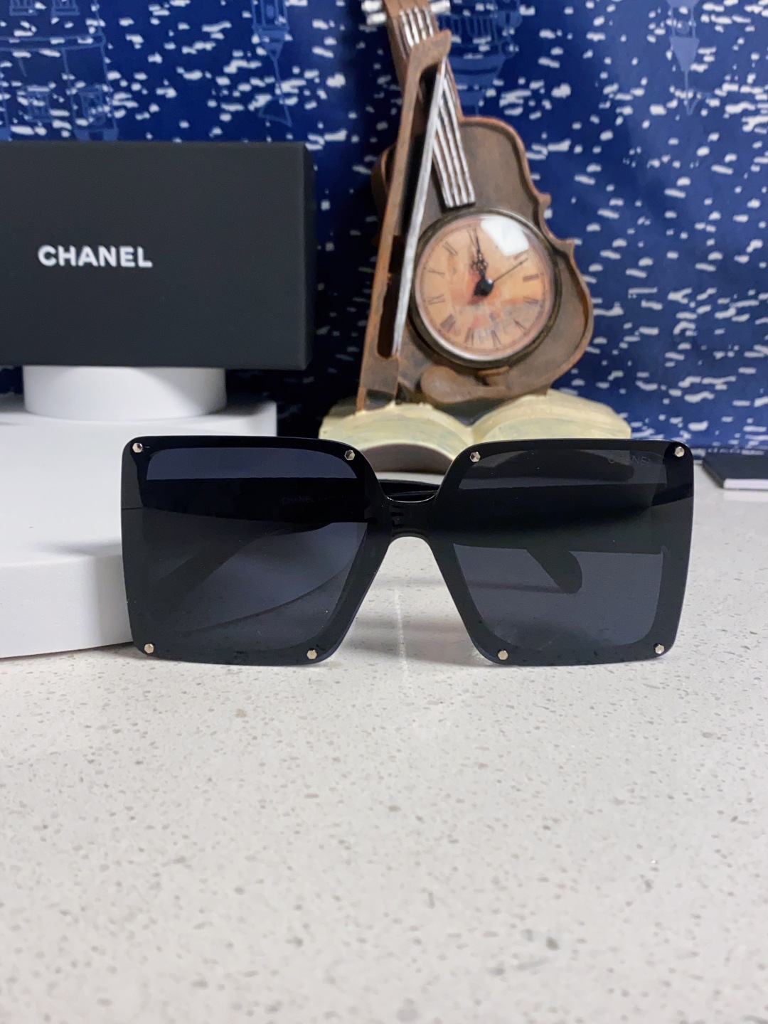 Chanel香奈儿 2025新款高级感星空方形大框偏光墨镜女气质优雅防紫外线太阳镜街拍开车