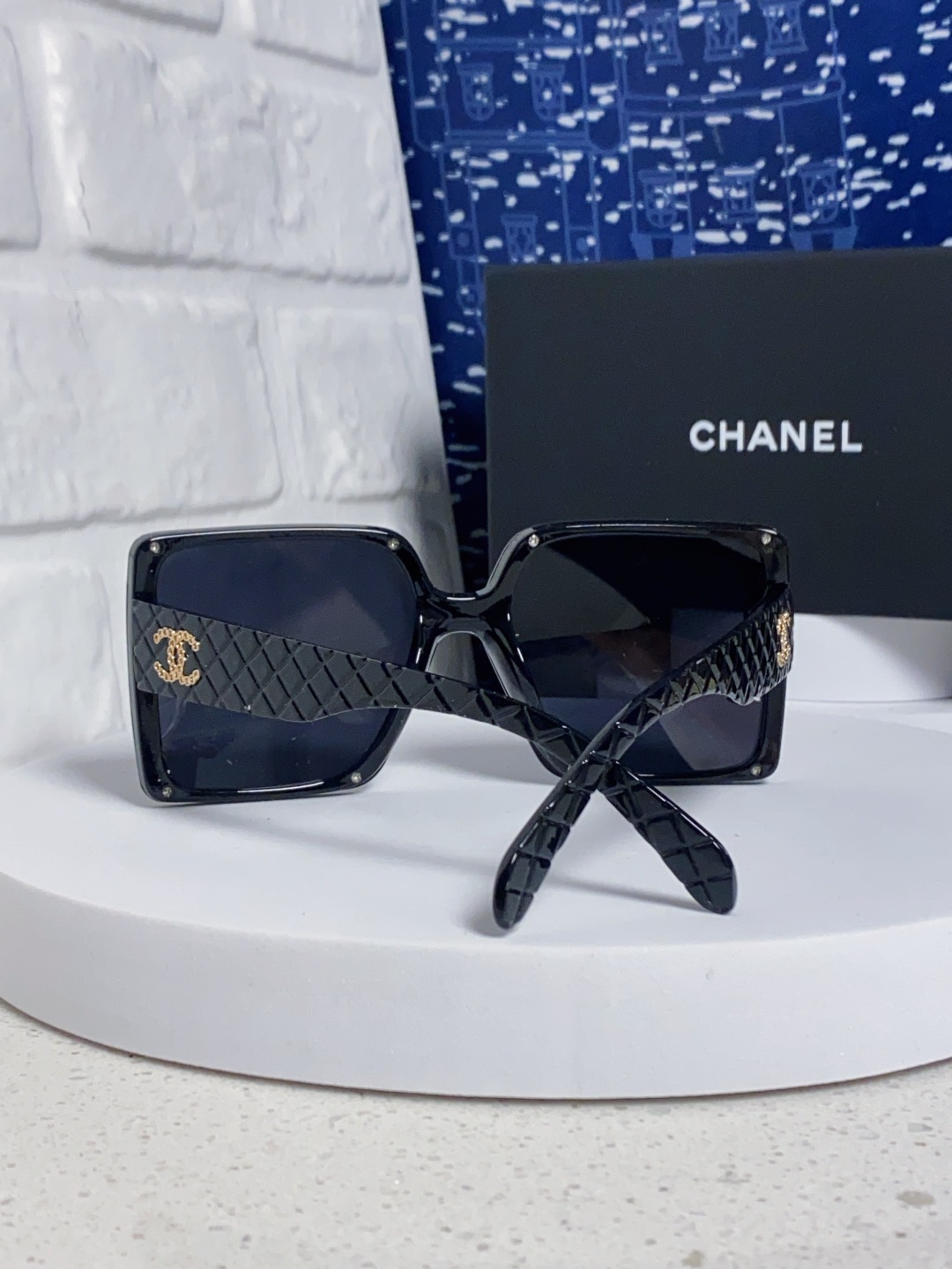 Chanel香奈儿 2025新款高级感星空方形大框偏光墨镜女气质优雅防紫外线太阳镜街拍开车