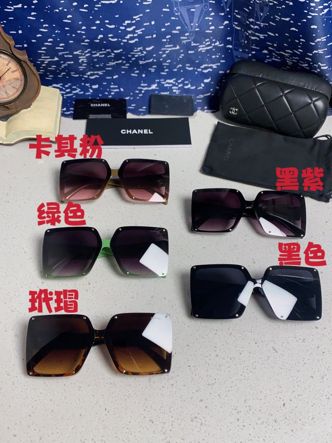 Chanel香奈儿 2025新款高级感星空方形大框偏光墨镜女气质优雅防紫外线太阳镜街拍开车