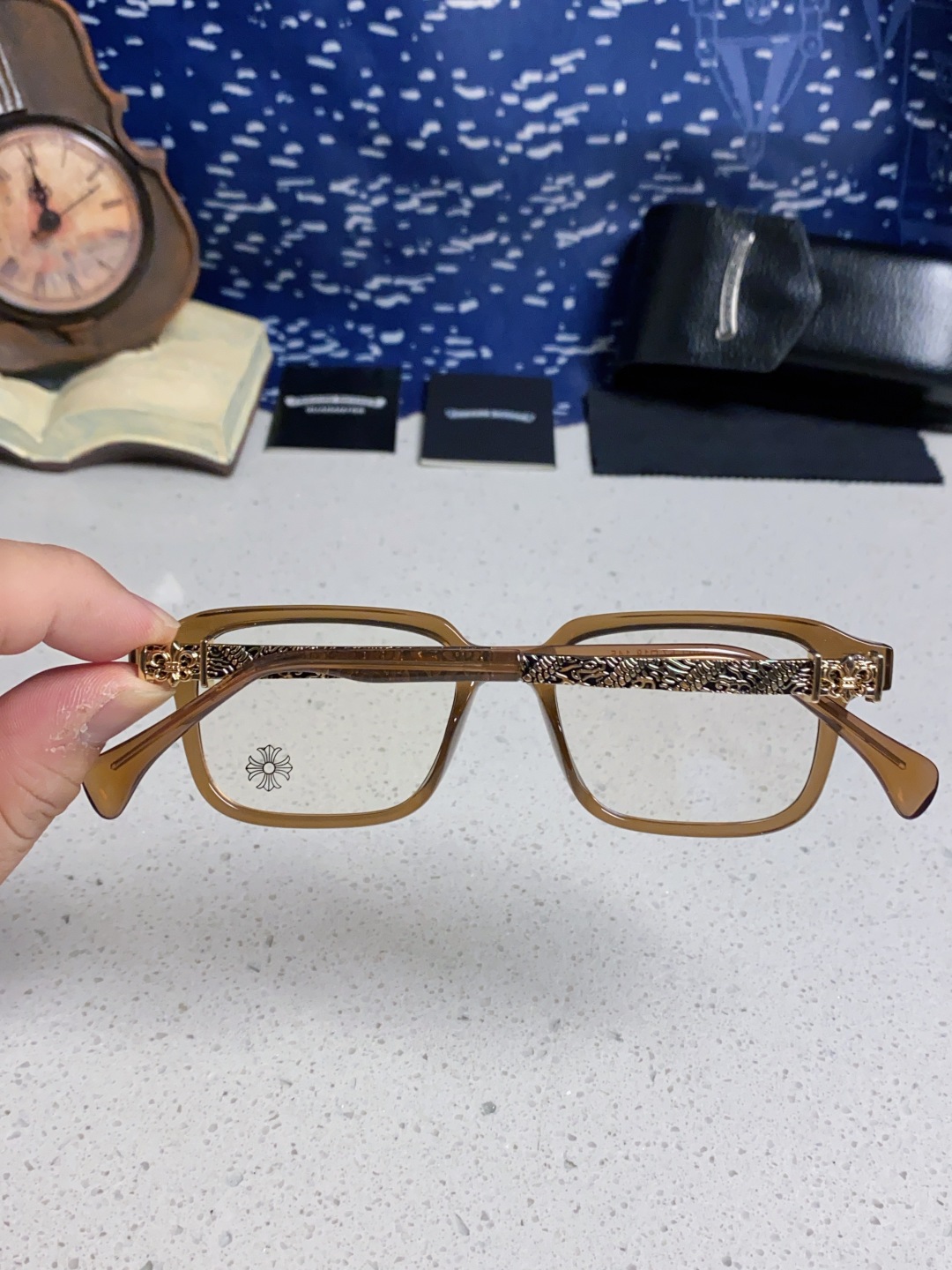 Chrome Hearts克罗心 2025新款复古板材大框素颜时尚 高品质男女通用镜框