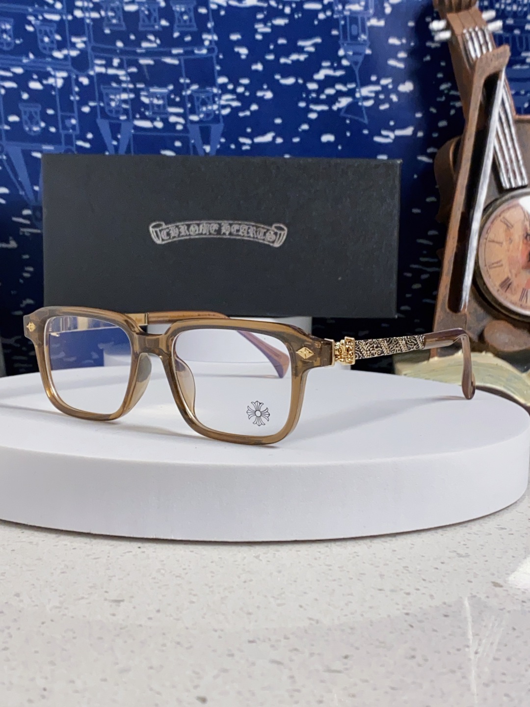 Chrome Hearts克罗心 2025新款复古板材大框素颜时尚 高品质男女通用镜框