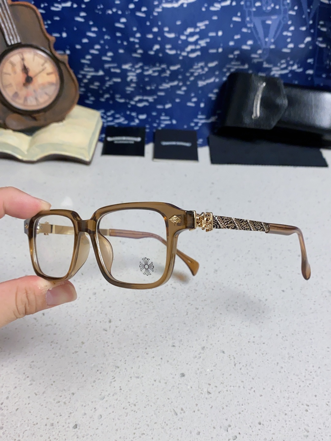 Chrome Hearts克罗心 2025新款复古板材大框素颜时尚 高品质男女通用镜框