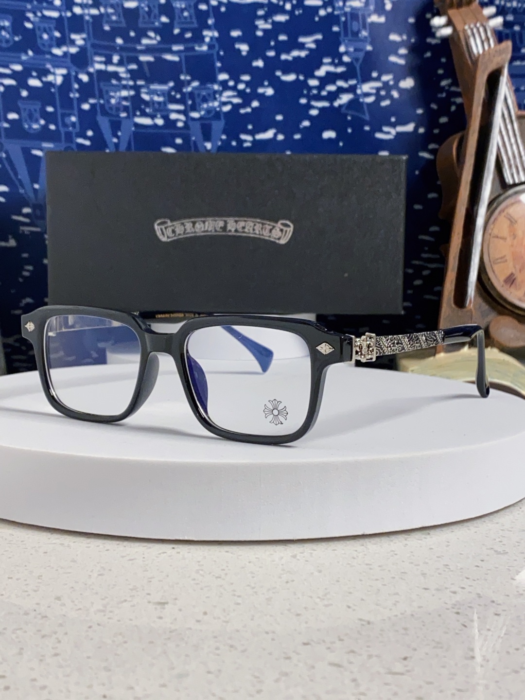 Chrome Hearts克罗心 2025新款复古板材大框素颜时尚 高品质男女通用镜框