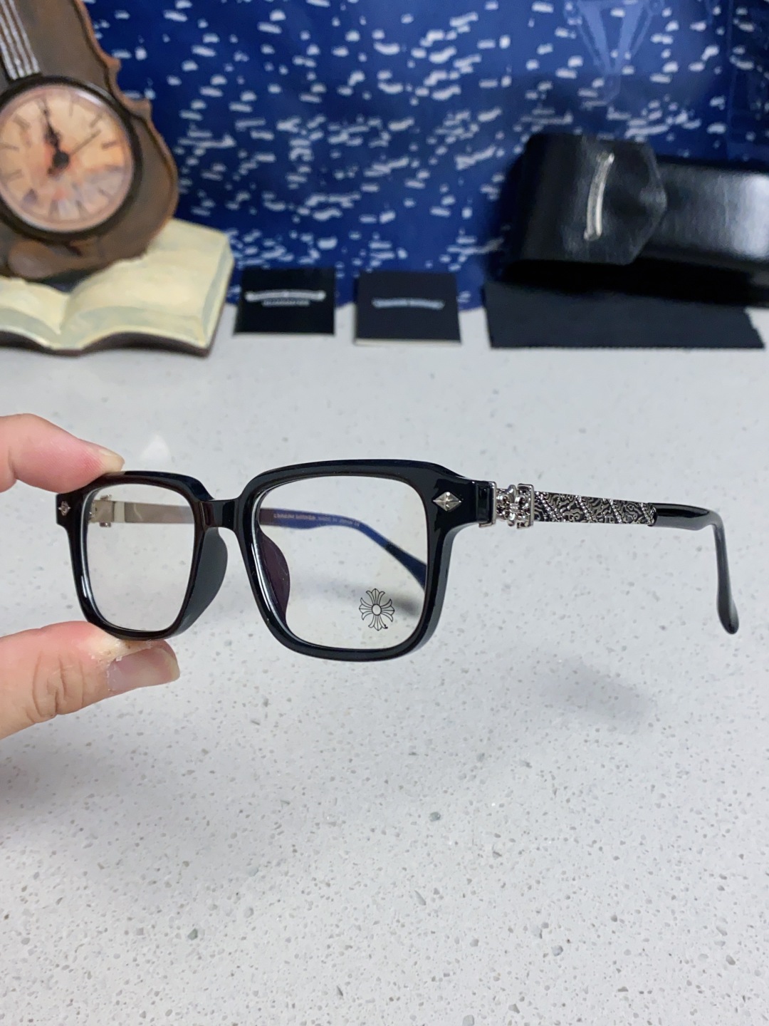 Chrome Hearts克罗心 2025新款复古板材大框素颜时尚 高品质男女通用镜框