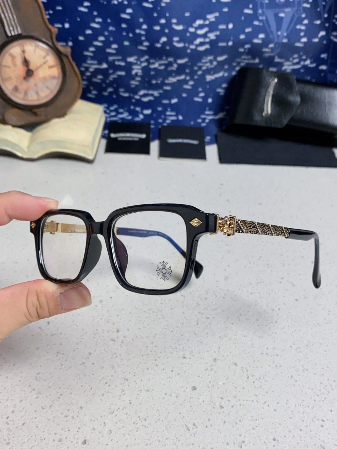 Chrome Hearts克罗心 2025新款复古板材大框素颜时尚 高品质男女通用镜框