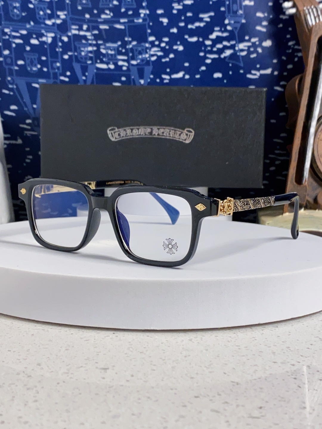 Chrome Hearts克罗心 2025新款复古板材大框素颜时尚 高品质男女通用镜框