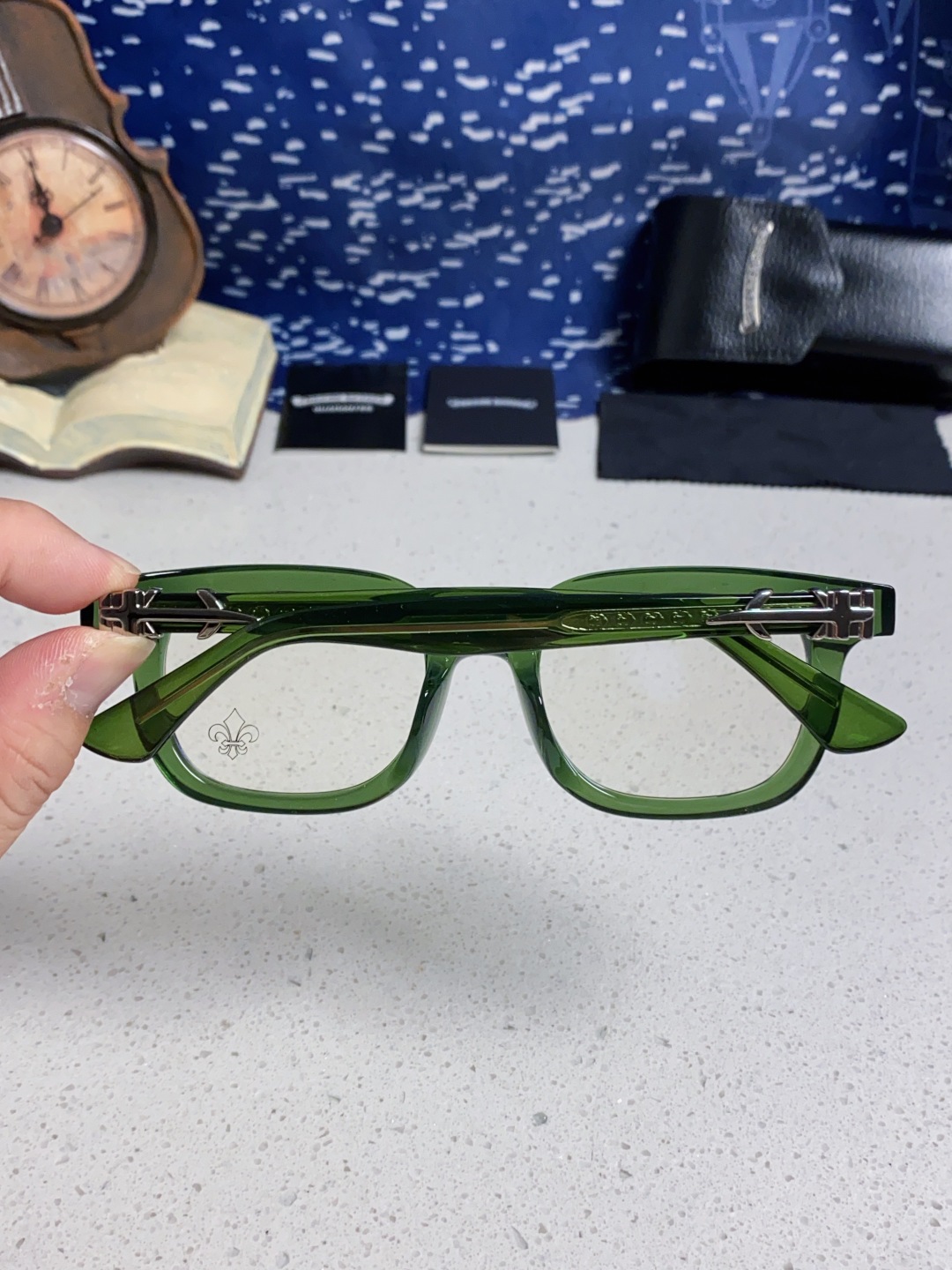 Chrome Hearts克罗心 2025新款粗框眼镜框男女复古超轻大框韩版高品质近视眼镜架十字刀配饰