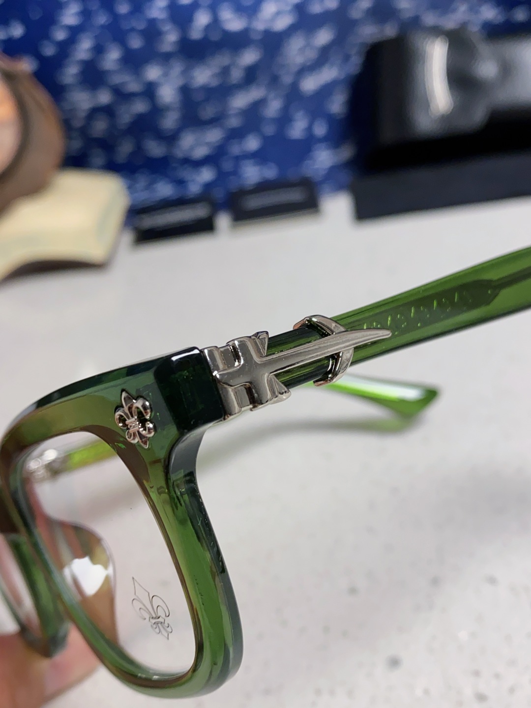 Chrome Hearts克罗心 2025新款粗框眼镜框男女复古超轻大框韩版高品质近视眼镜架十字刀配饰