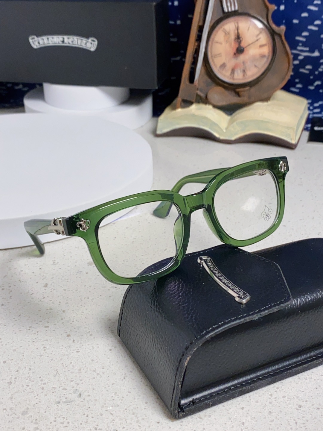 Chrome Hearts克罗心 2025新款粗框眼镜框男女复古超轻大框韩版高品质近视眼镜架十字刀配饰