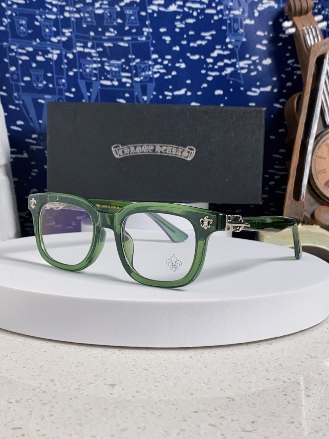 Chrome Hearts克罗心 2025新款粗框眼镜框男女复古超轻大框韩版高品质近视眼镜架十字刀配饰