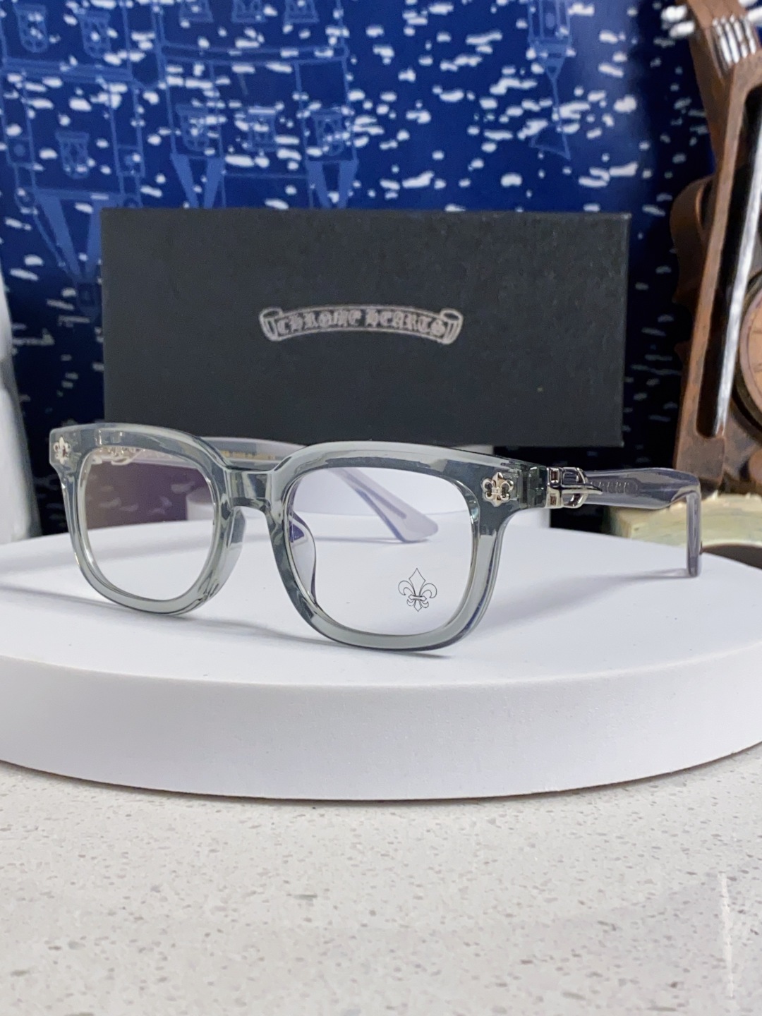 Chrome Hearts克罗心 2025新款粗框眼镜框男女复古超轻大框韩版高品质近视眼镜架十字刀配饰