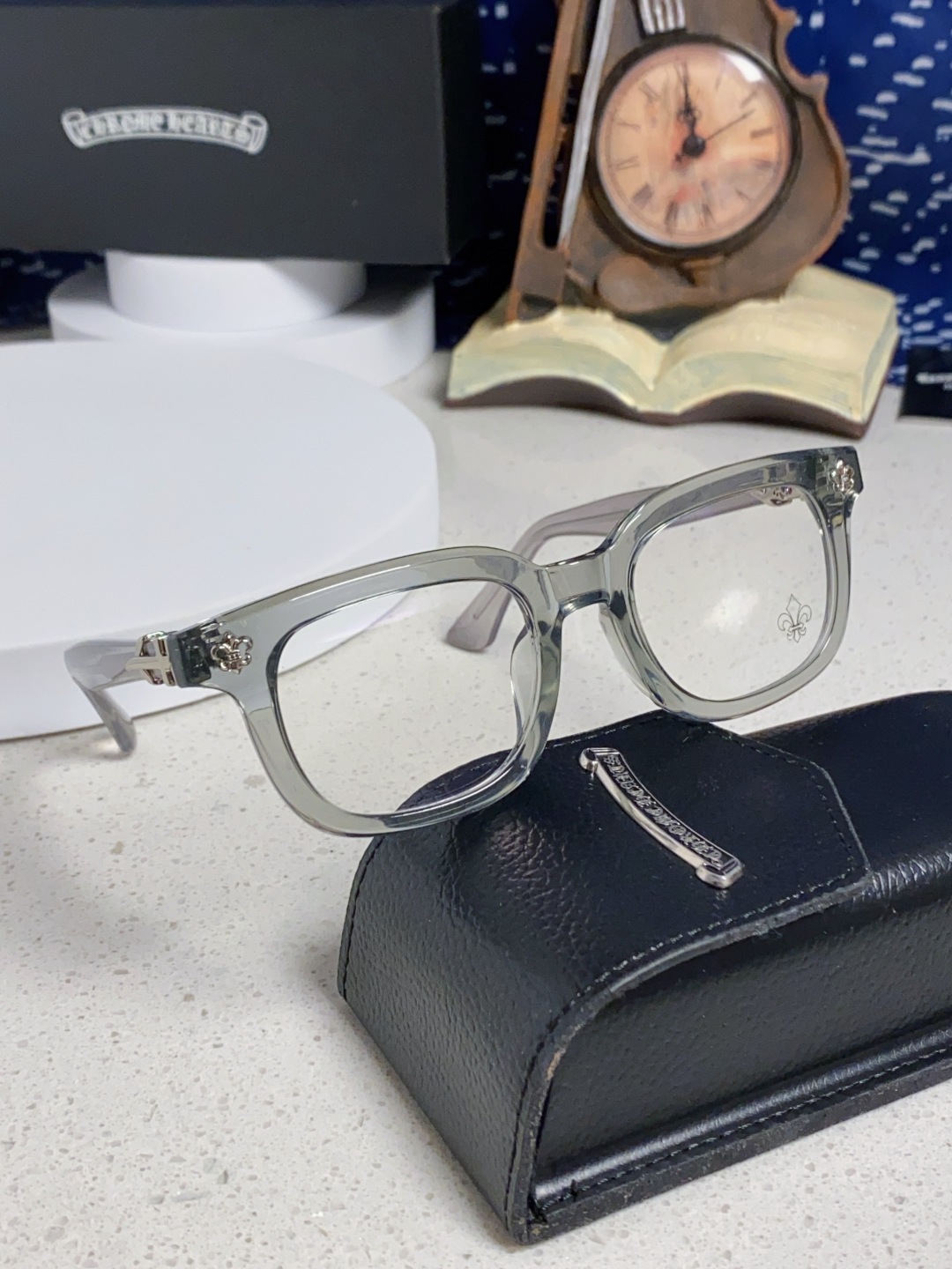 Chrome Hearts克罗心 2025新款粗框眼镜框男女复古超轻大框韩版高品质近视眼镜架十字刀配饰