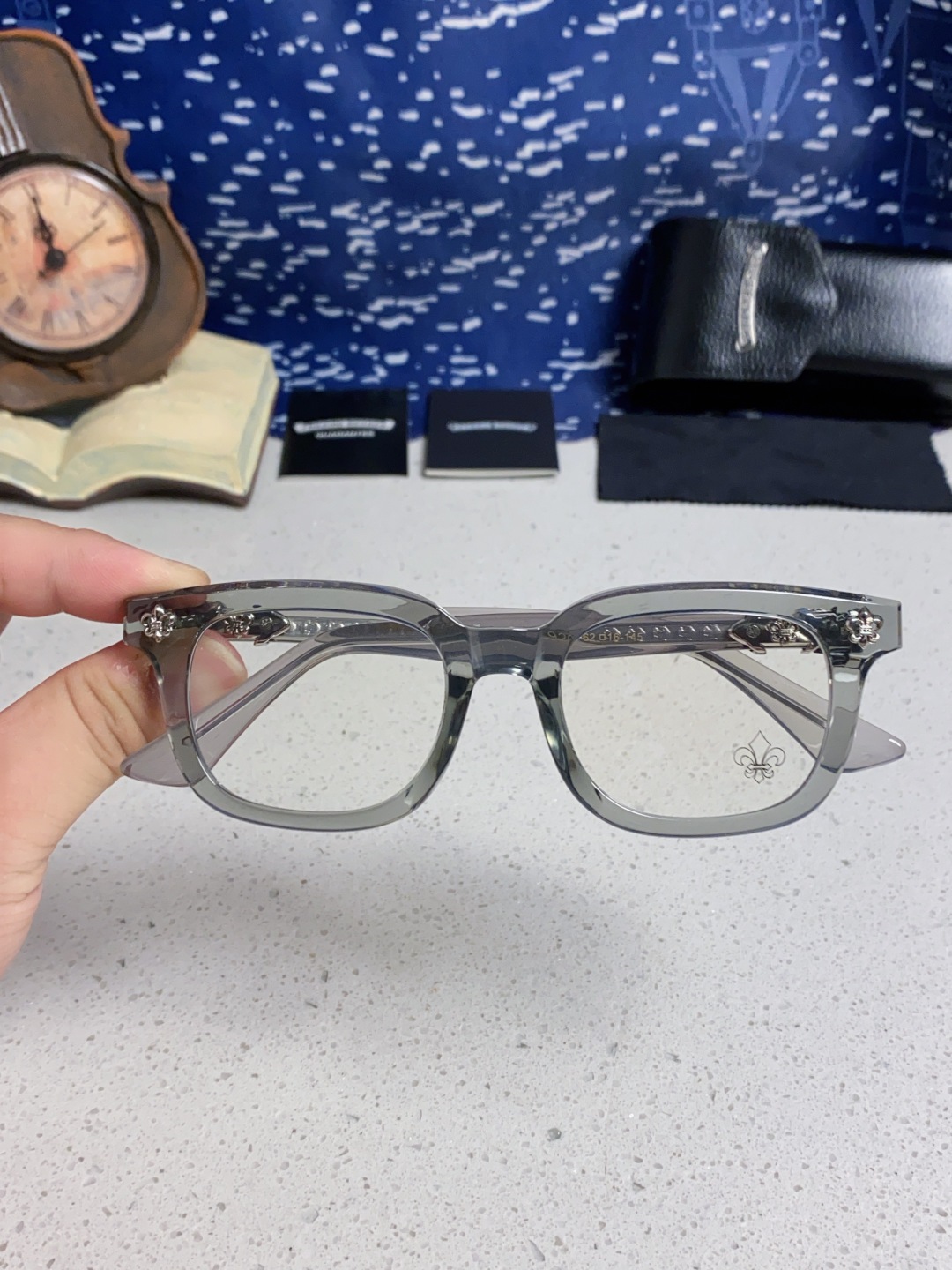 Chrome Hearts克罗心 2025新款粗框眼镜框男女复古超轻大框韩版高品质近视眼镜架十字刀配饰