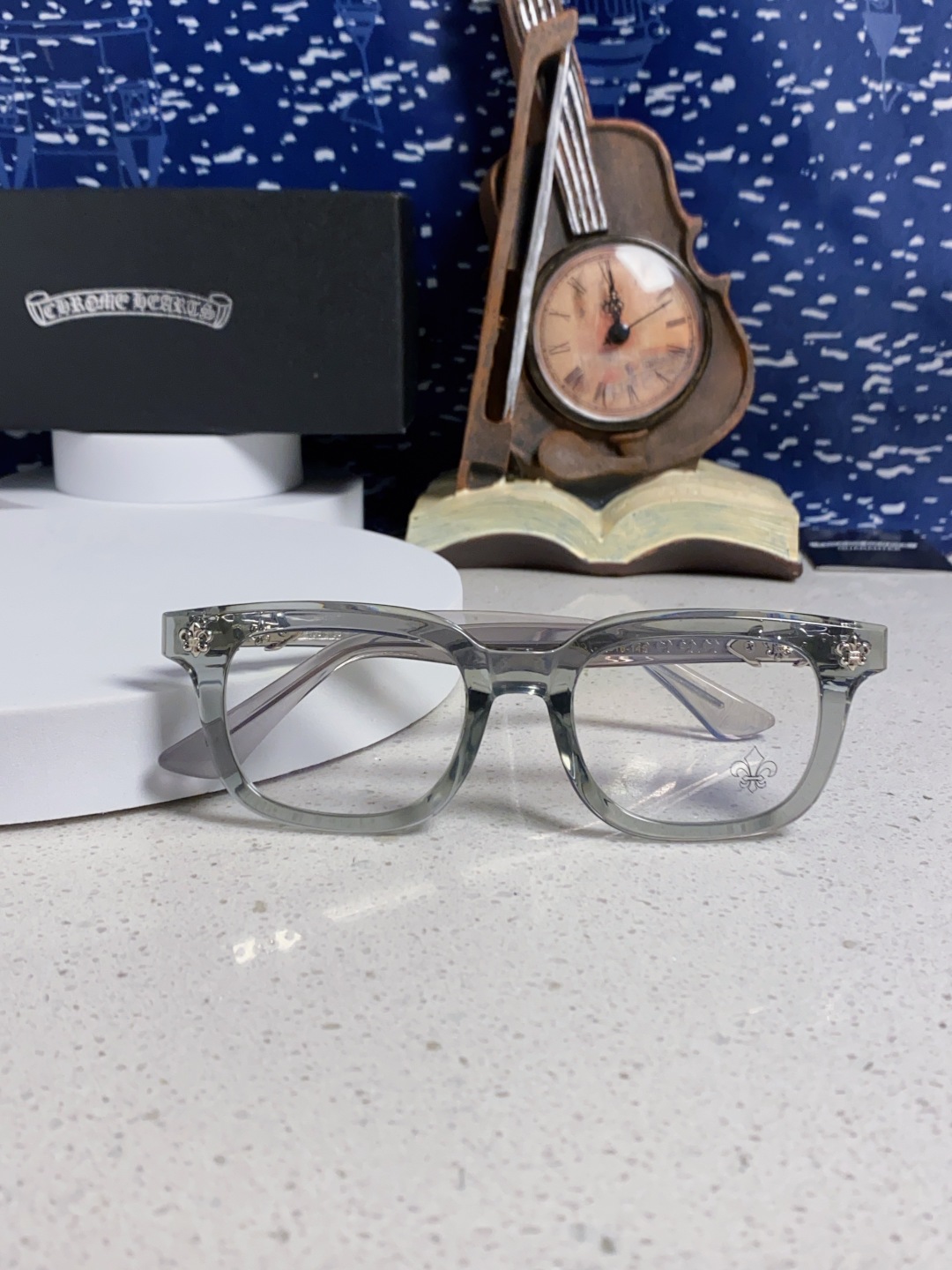 Chrome Hearts克罗心 2025新款粗框眼镜框男女复古超轻大框韩版高品质近视眼镜架十字刀配饰