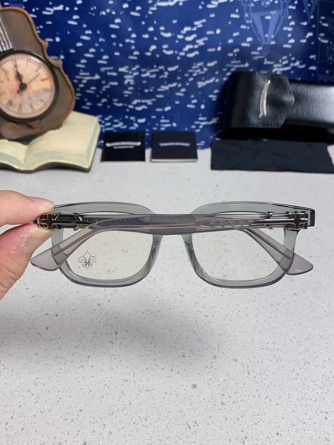 Chrome Hearts克罗心 2025新款粗框眼镜框男女复古超轻大框韩版高品质近视眼镜架十字刀配饰