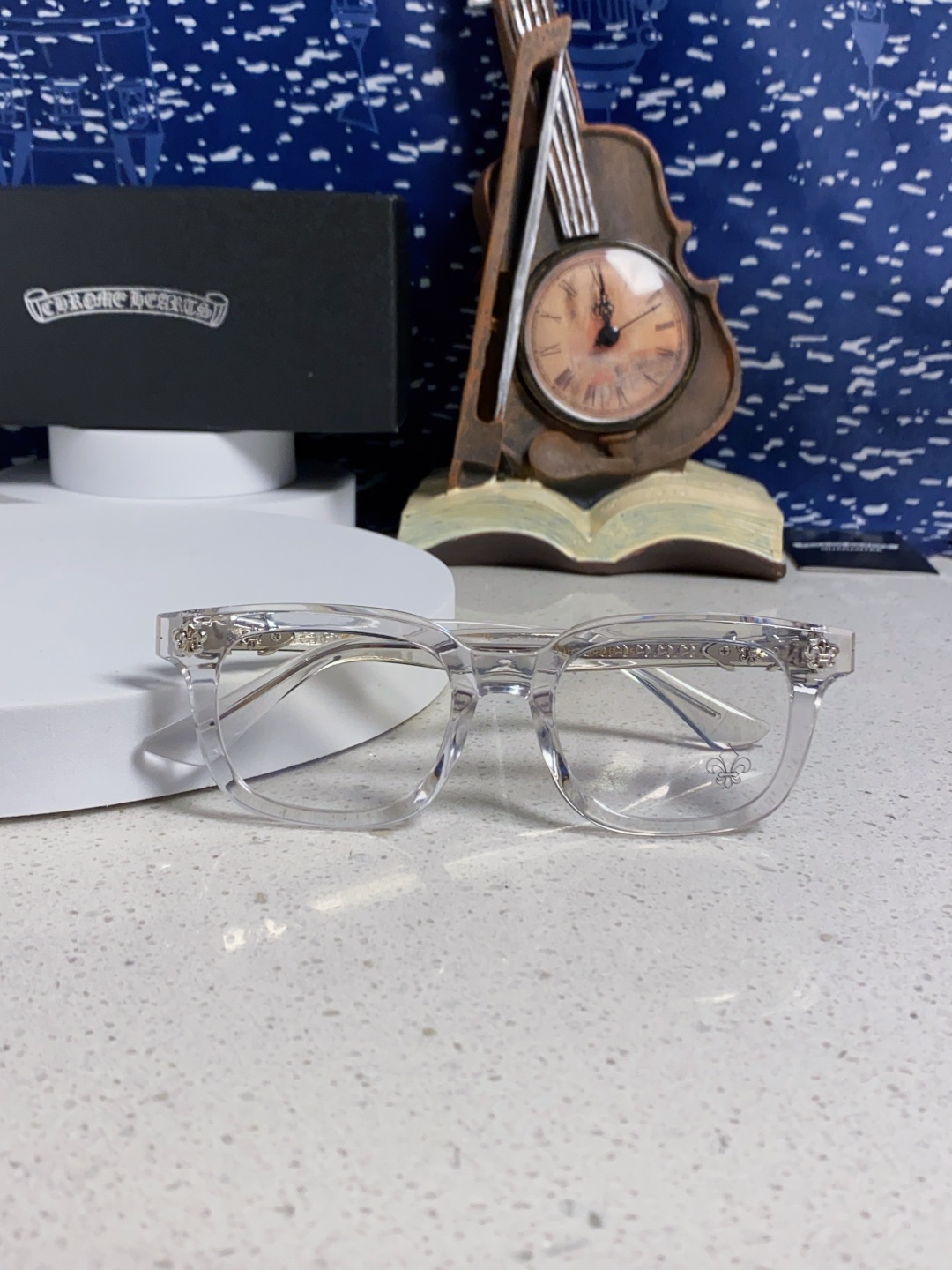 Chrome Hearts克罗心 2025新款粗框眼镜框男女复古超轻大框韩版高品质近视眼镜架十字刀配饰