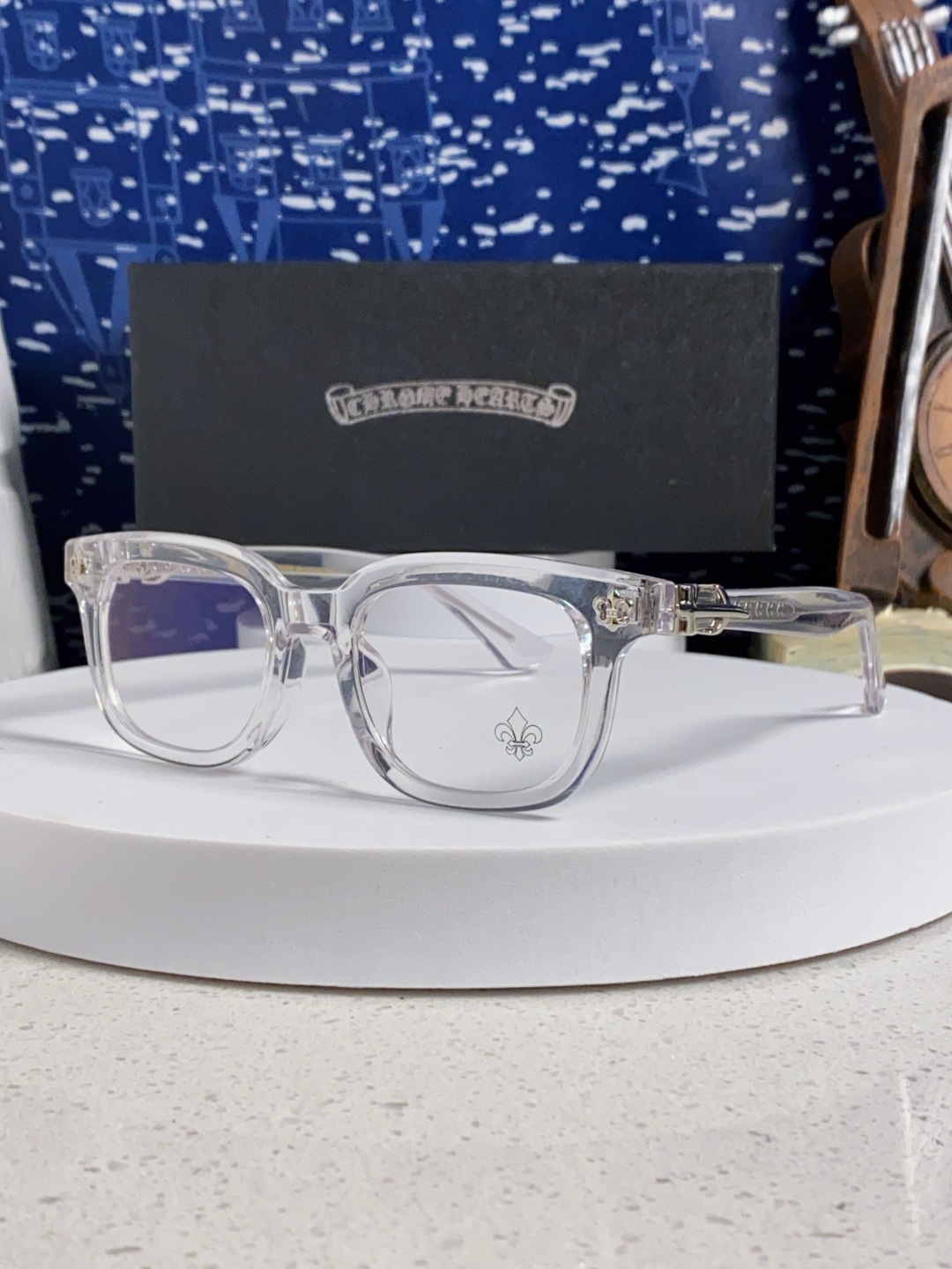 Chrome Hearts克罗心 2025新款粗框眼镜框男女复古超轻大框韩版高品质近视眼镜架十字刀配饰