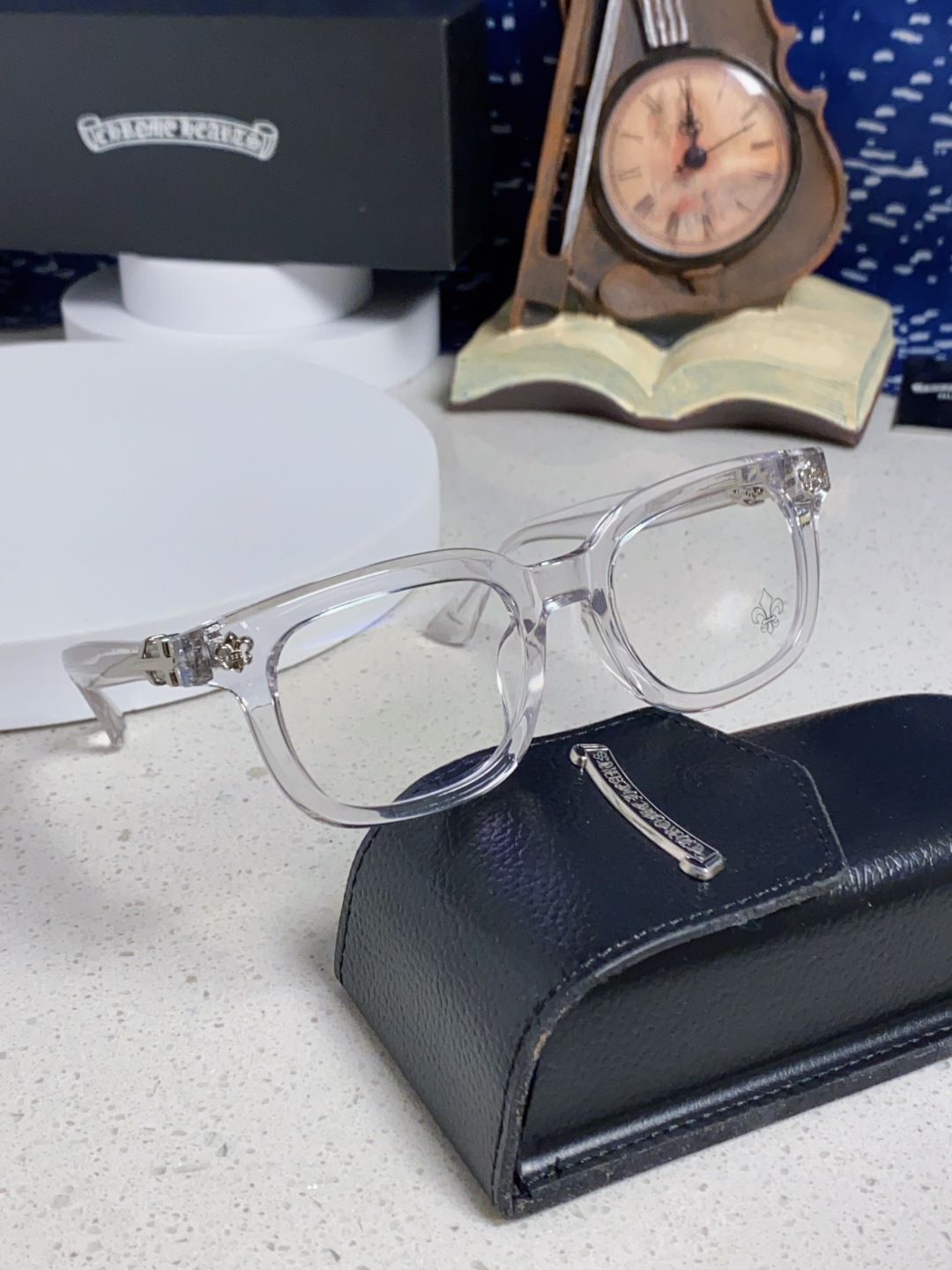 Chrome Hearts克罗心 2025新款粗框眼镜框男女复古超轻大框韩版高品质近视眼镜架十字刀配饰