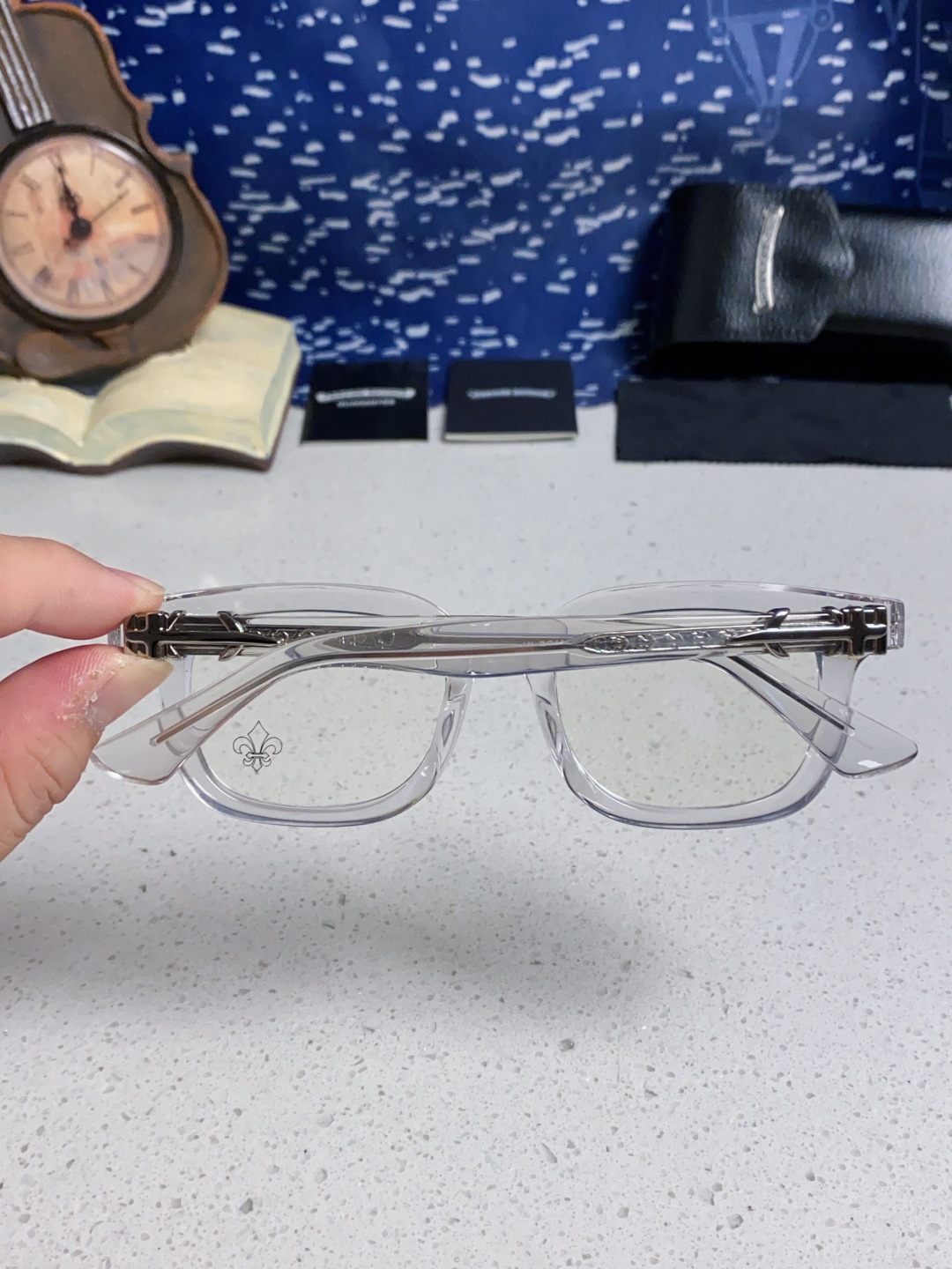 Chrome Hearts克罗心 2025新款粗框眼镜框男女复古超轻大框韩版高品质近视眼镜架十字刀配饰