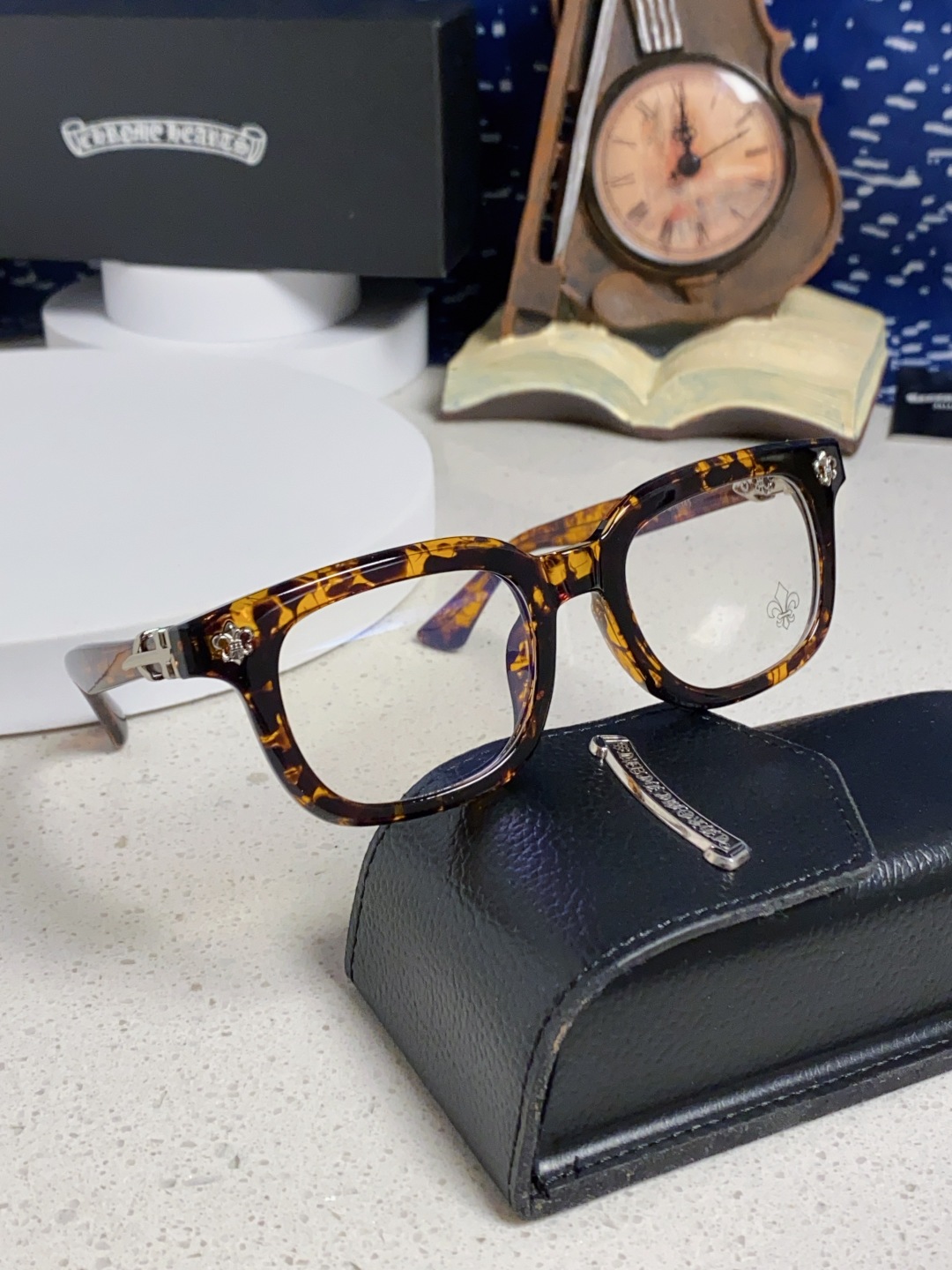 Chrome Hearts克罗心 2025新款粗框眼镜框男女复古超轻大框韩版高品质近视眼镜架十字刀配饰