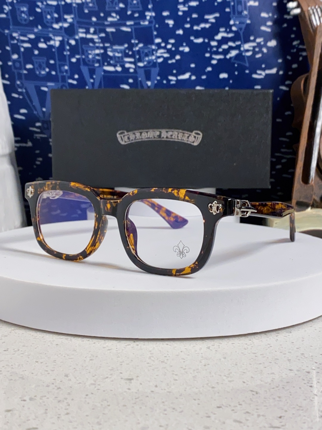 Chrome Hearts克罗心 2025新款粗框眼镜框男女复古超轻大框韩版高品质近视眼镜架十字刀配饰