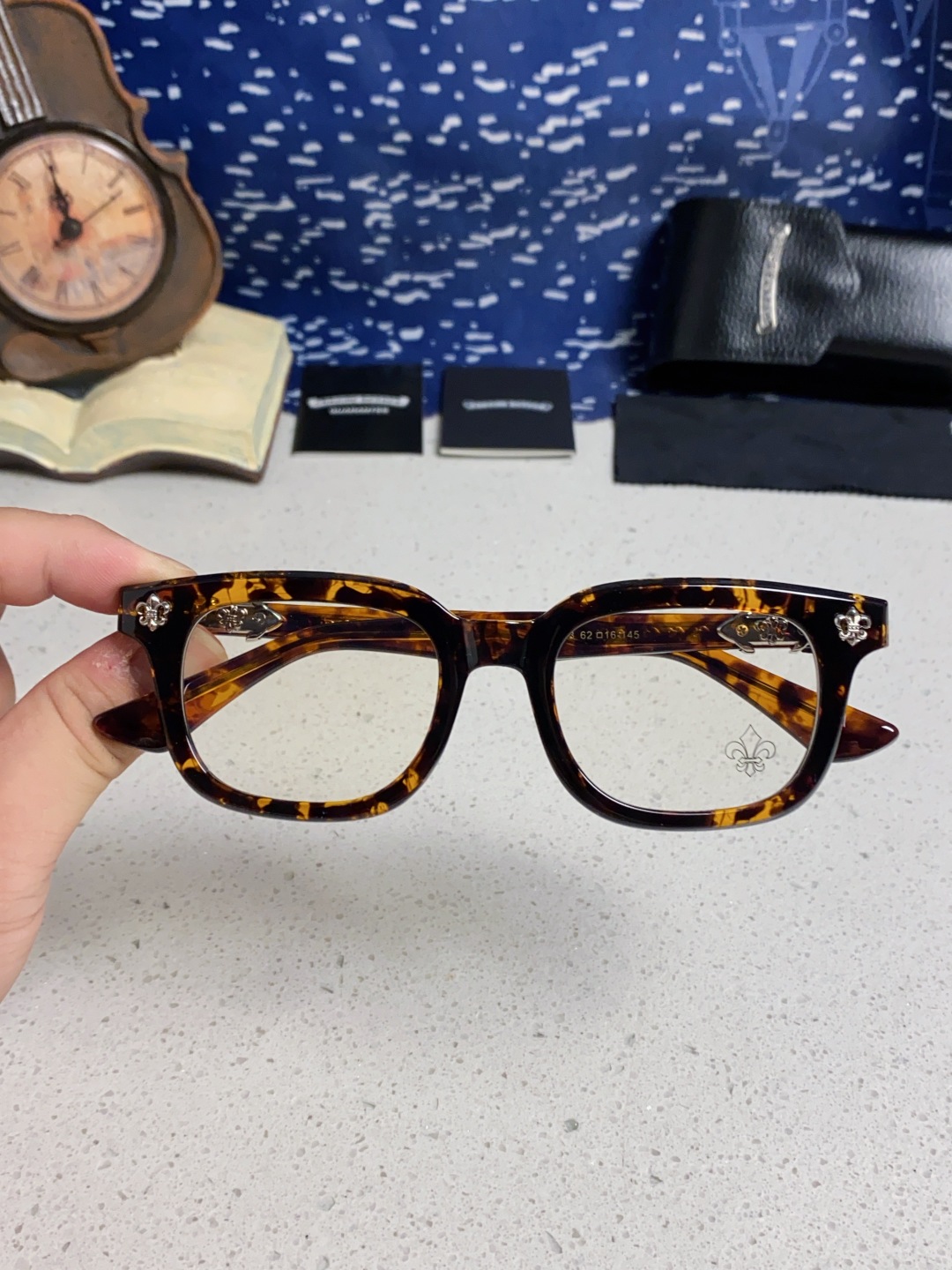 Chrome Hearts克罗心 2025新款粗框眼镜框男女复古超轻大框韩版高品质近视眼镜架十字刀配饰