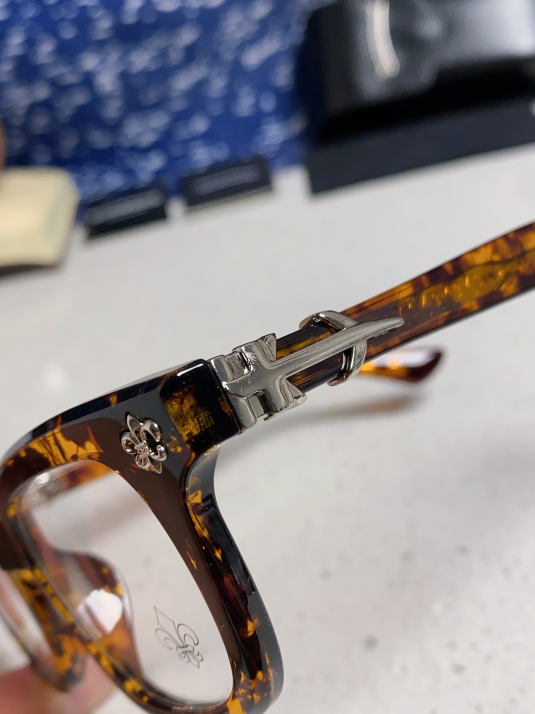 Chrome Hearts克罗心 2025新款粗框眼镜框男女复古超轻大框韩版高品质近视眼镜架十字刀配饰