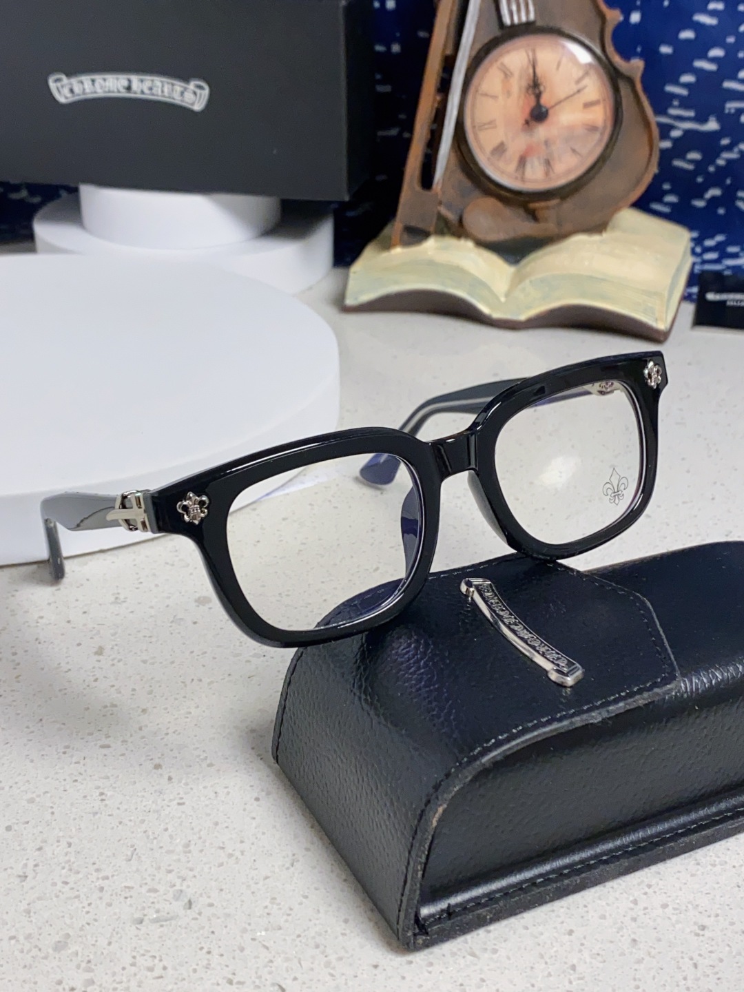 Chrome Hearts克罗心 2025新款粗框眼镜框男女复古超轻大框韩版高品质近视眼镜架十字刀配饰