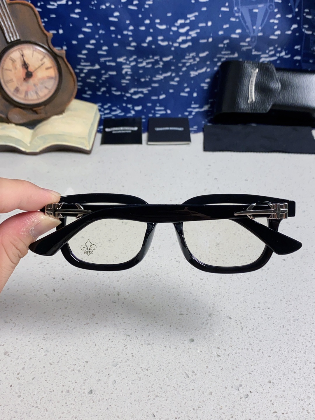 Chrome Hearts克罗心 2025新款粗框眼镜框男女复古超轻大框韩版高品质近视眼镜架十字刀配饰