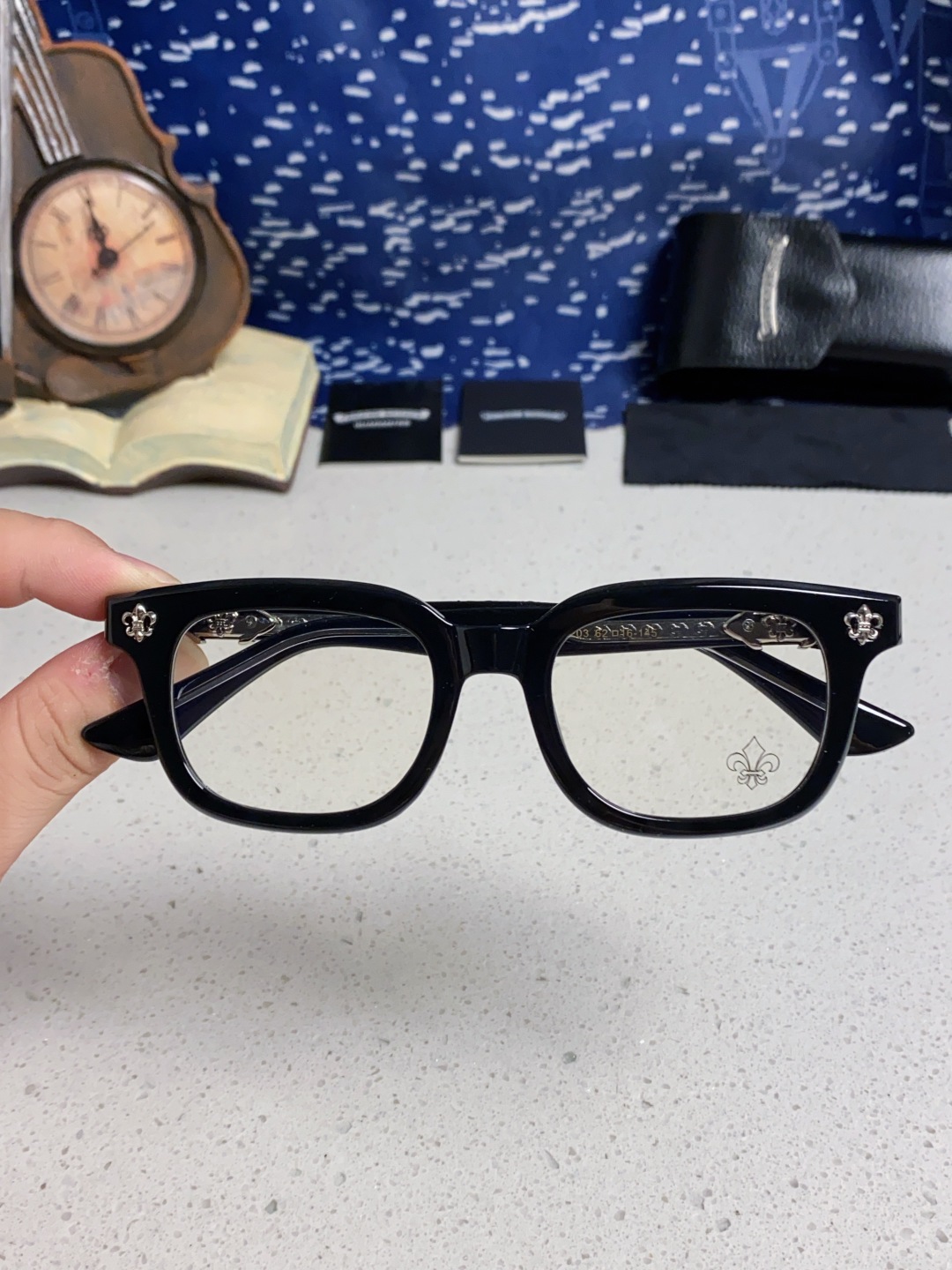 Chrome Hearts克罗心 2025新款粗框眼镜框男女复古超轻大框韩版高品质近视眼镜架十字刀配饰