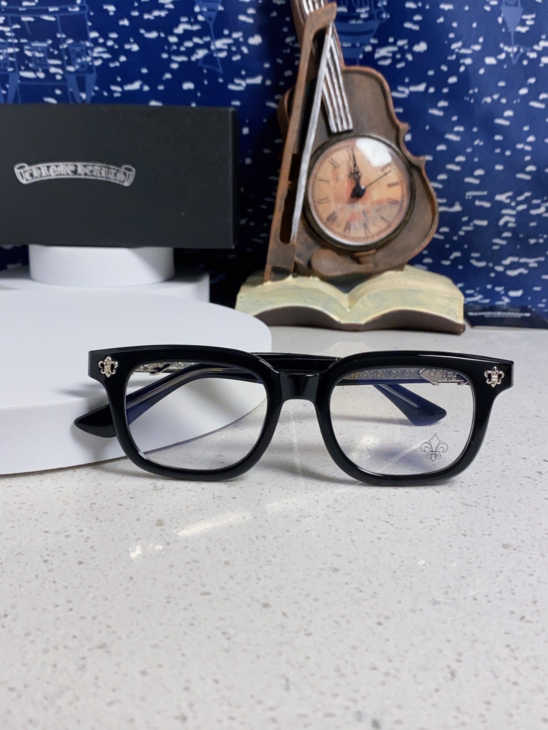 Chrome Hearts克罗心 2025新款粗框眼镜框男女复古超轻大框韩版高品质近视眼镜架十字刀配饰