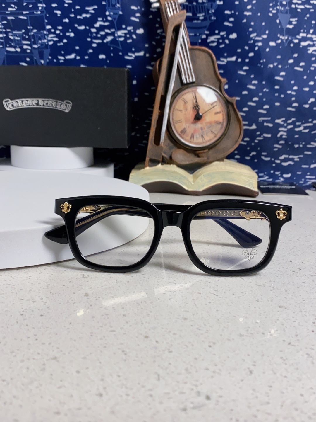 Chrome Hearts克罗心 2025新款粗框眼镜框男女复古超轻大框韩版高品质近视眼镜架十字刀配饰