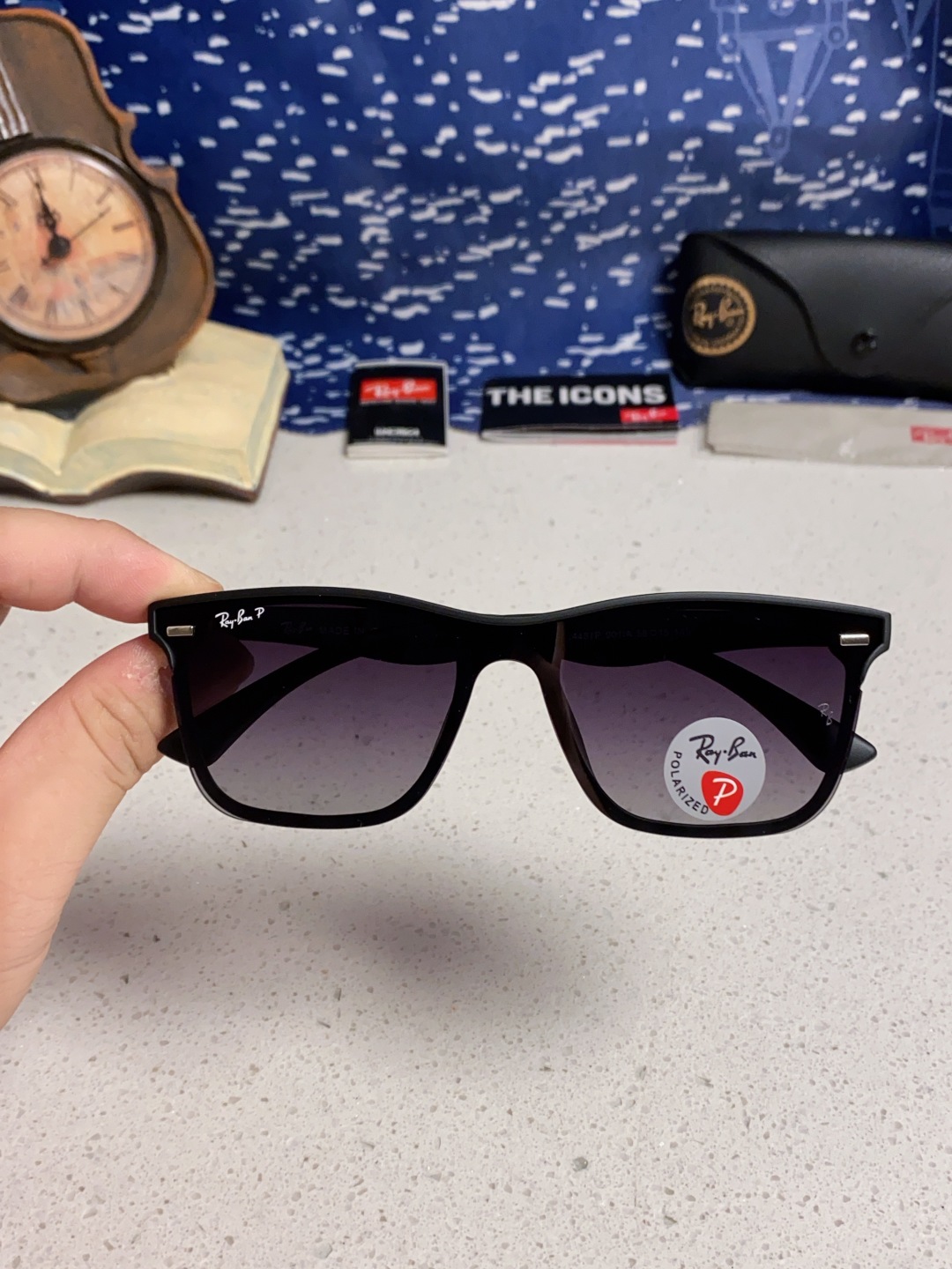 Rayban雷朋 2025新款同款开车墨镜太阳镜新款时尚潮流黑框复古男女遮阳镜 RB4512P