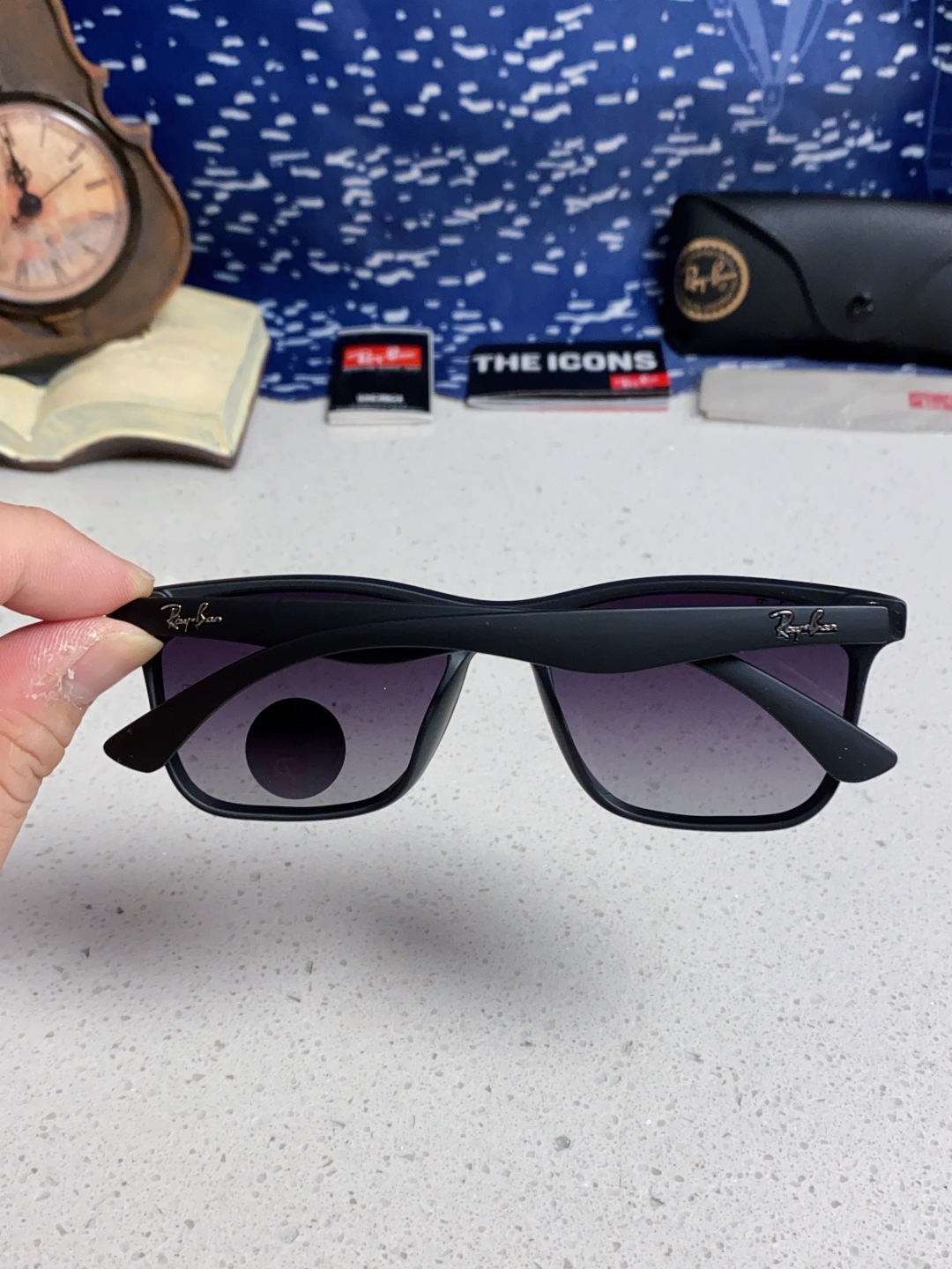 Rayban雷朋 2025新款同款开车墨镜太阳镜新款时尚潮流黑框复古男女遮阳镜 RB4512P