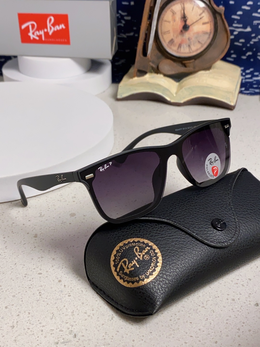 Rayban雷朋 2025新款同款开车墨镜太阳镜新款时尚潮流黑框复古男女遮阳镜 RB4512P