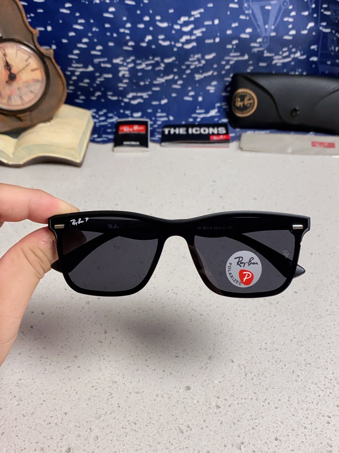 Rayban雷朋 2025新款同款开车墨镜太阳镜新款时尚潮流黑框复古男女遮阳镜 RB4512P