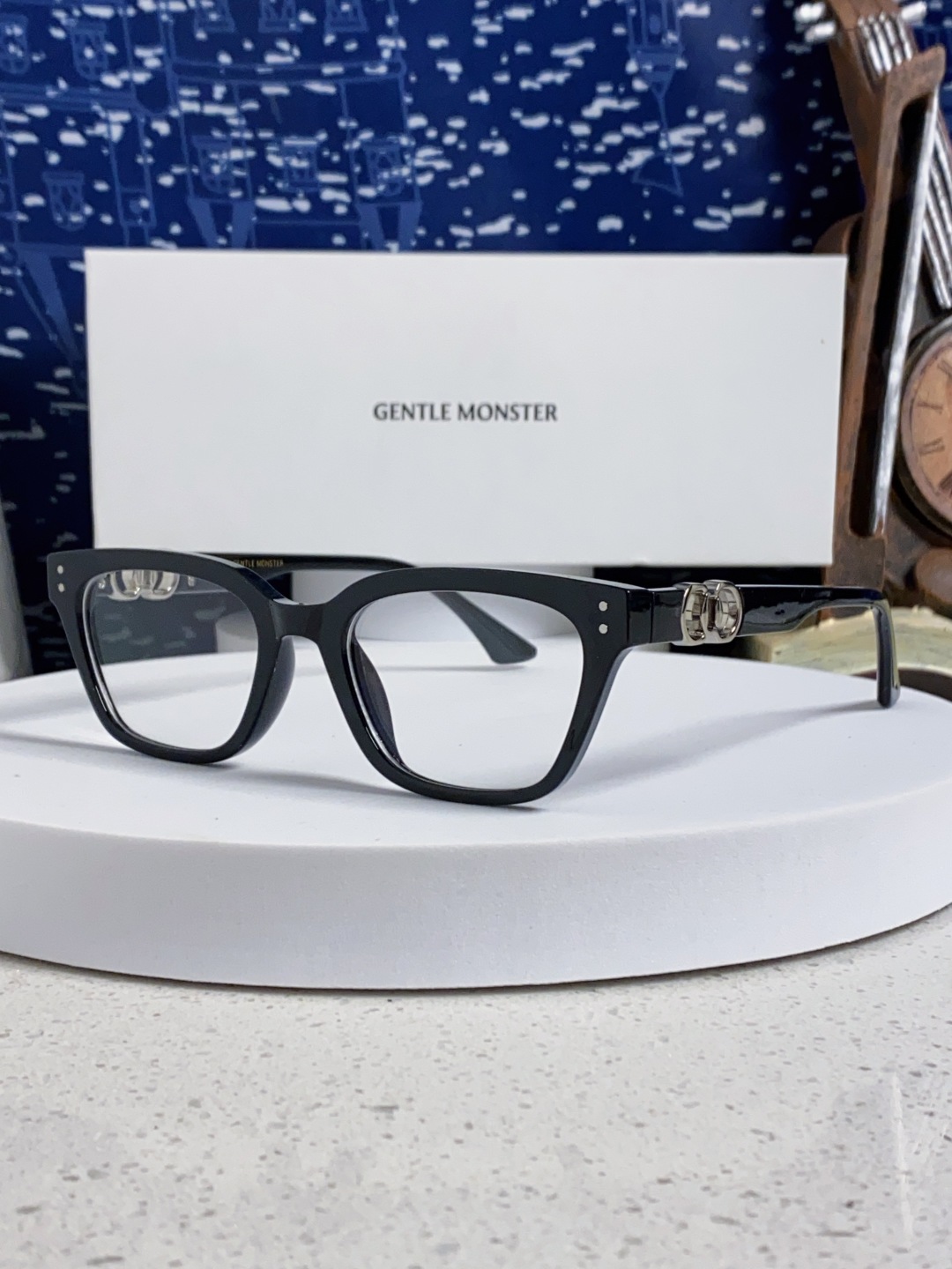 Gentle Moster(GM) 2025新款GM墨镜男女复古感ins防紫外线太阳镜欧美大方形时尚跨镜