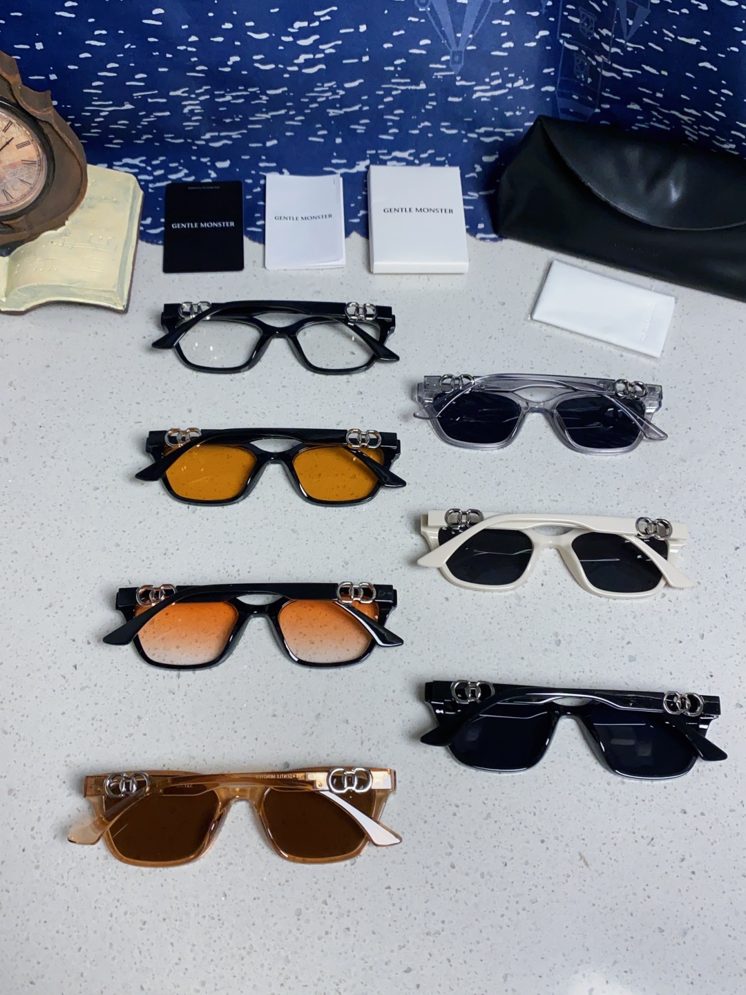 Gentle Moster(GM) 2025新款GM墨镜男女复古感ins防紫外线太阳镜欧美大方形时尚跨镜