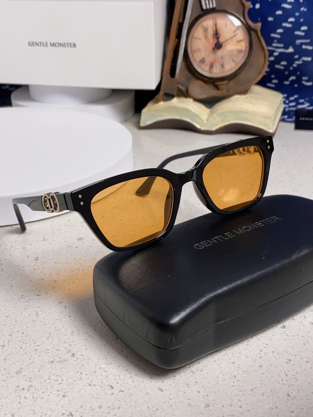 Gentle Moster(GM) 2025新款GM墨镜男女复古感ins防紫外线太阳镜欧美大方形时尚跨镜